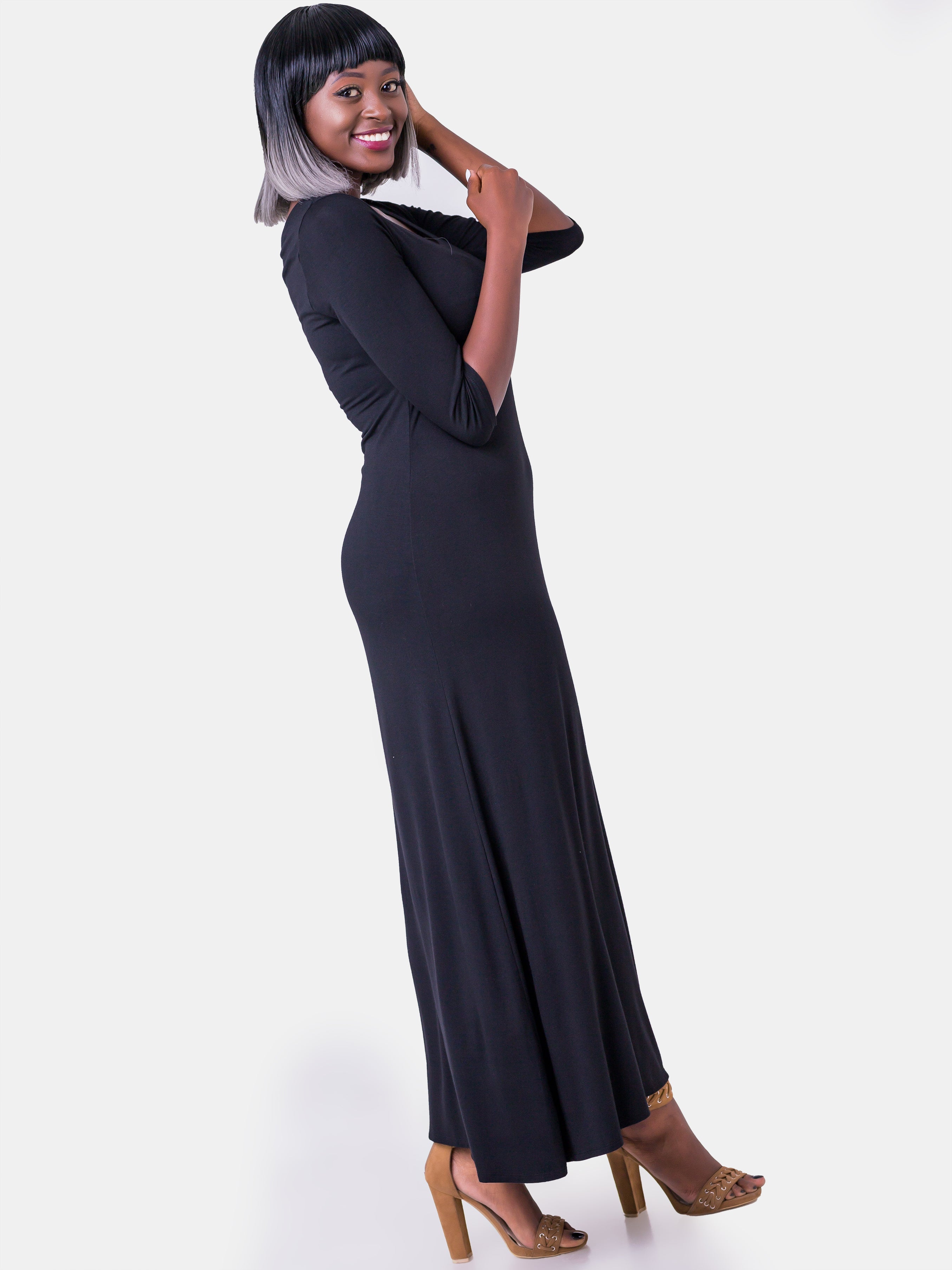 Vivo A-Line Maxi Dress - Black