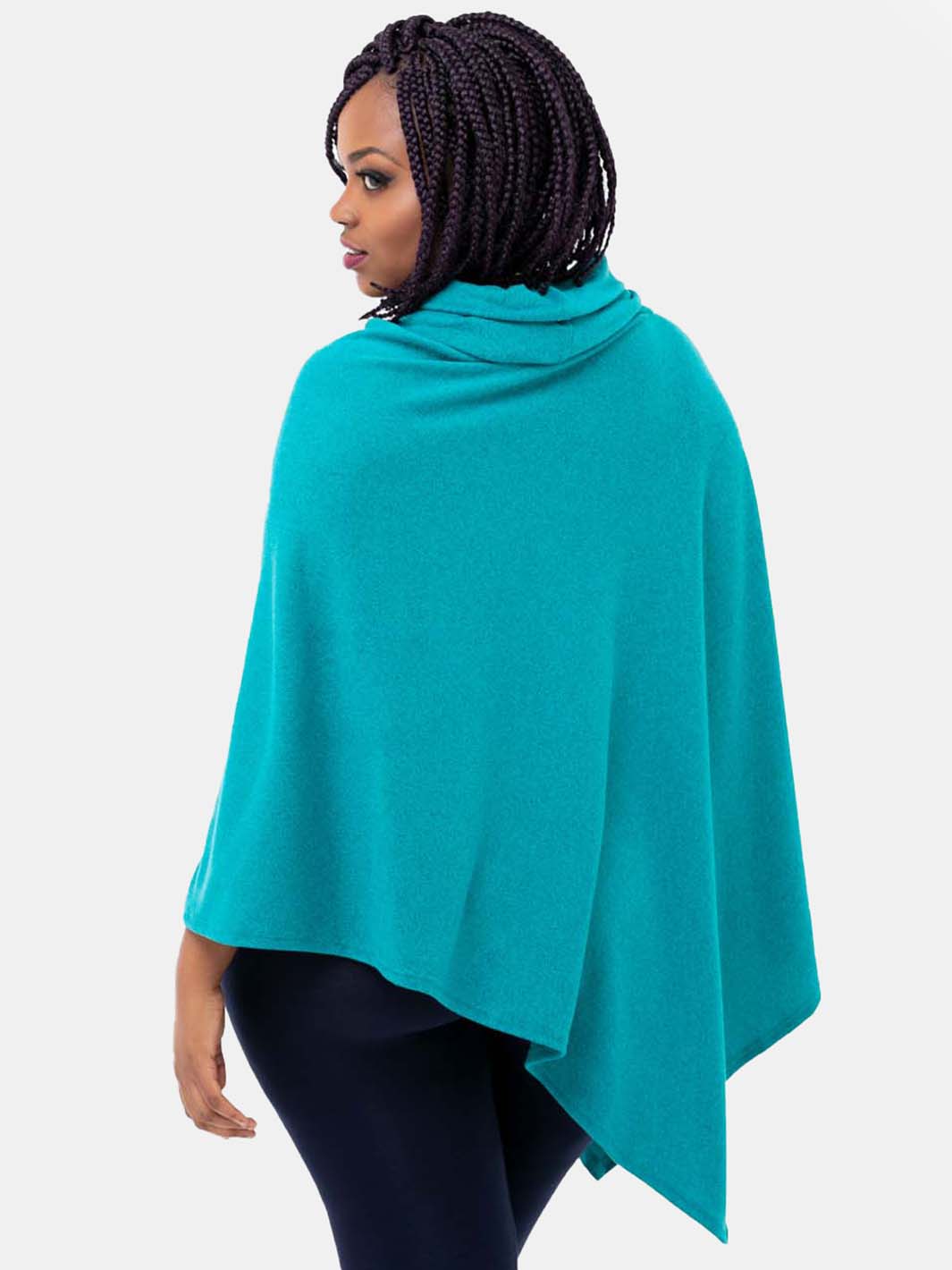 Vivo Basic Asymmetric Poncho - Green