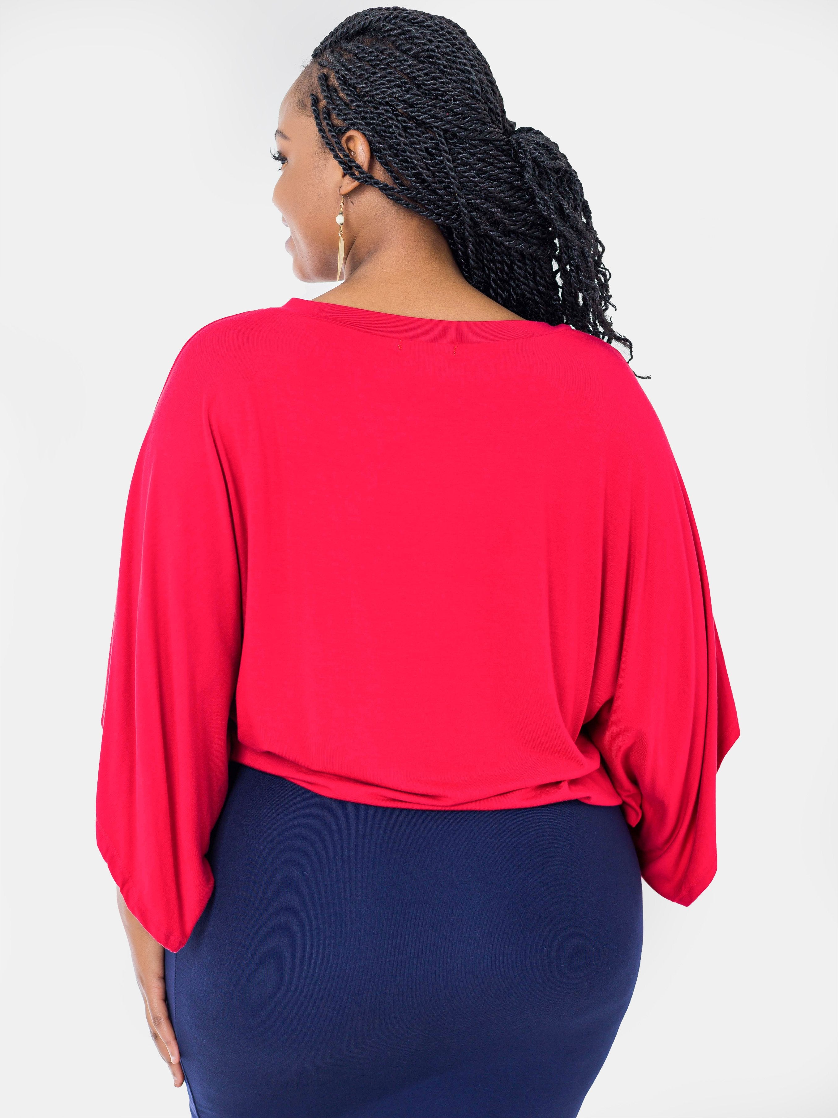 Vivo Cassandra Side Tie Top - Red (Special Offer) - Shop Zetu