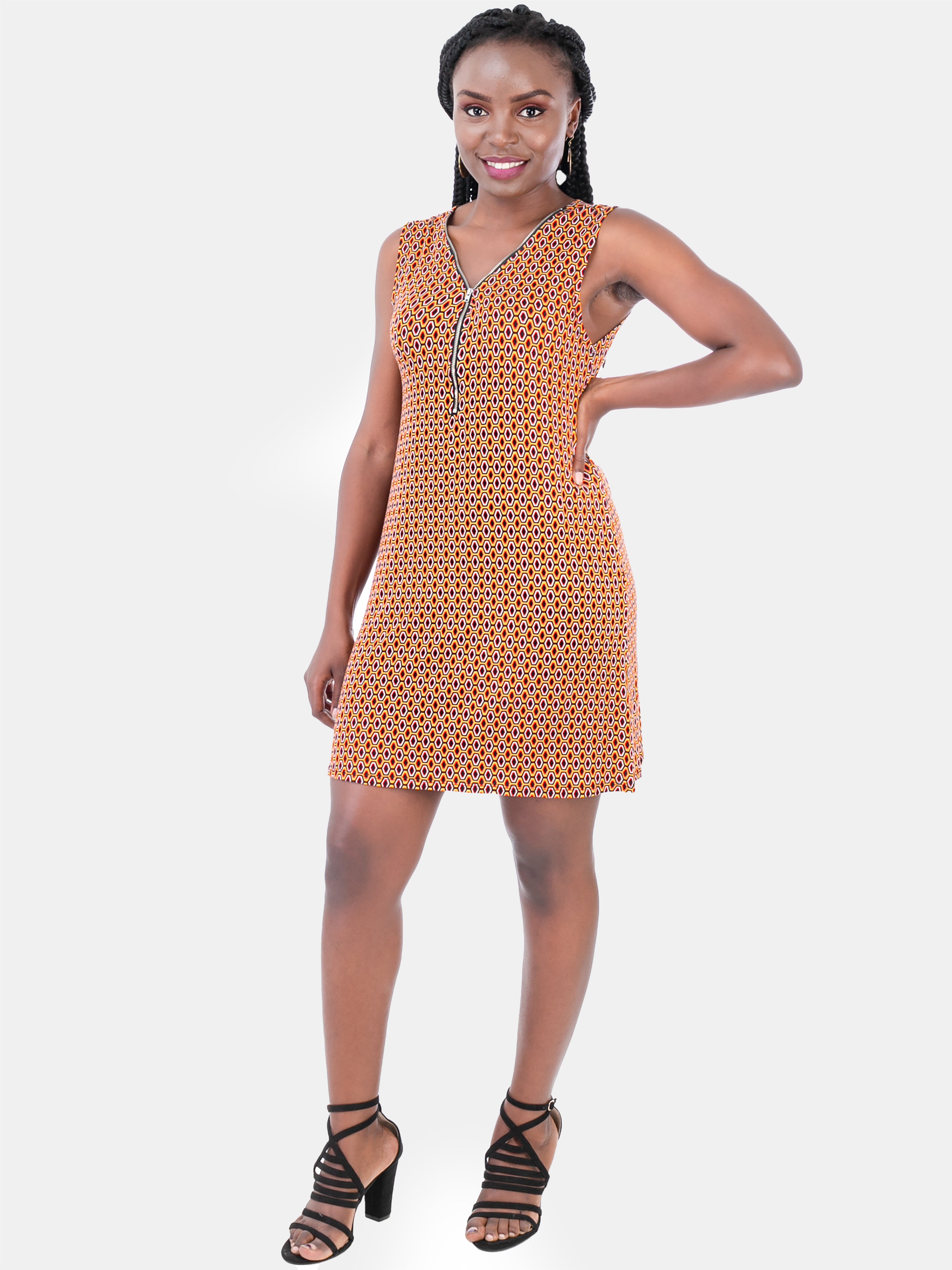 Vivo Cathleen Dress - Yellow Print