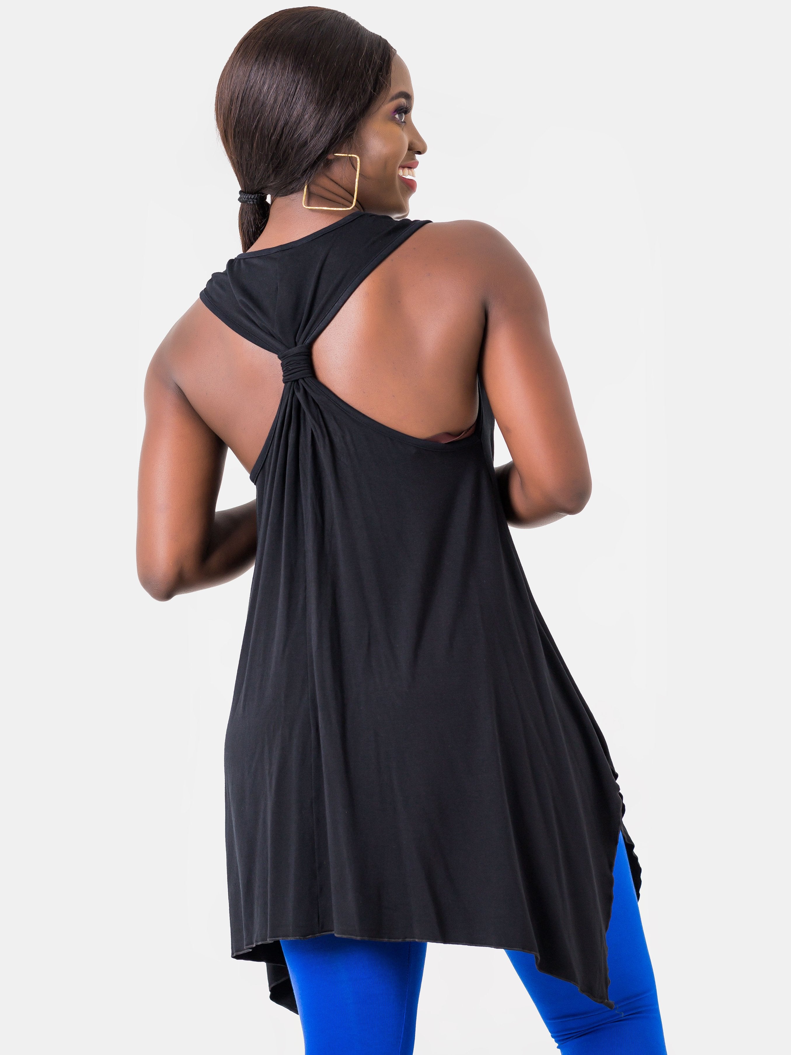 Vivo Deanne Cross Back Top - Black (Special Offer) - Shop Zetu