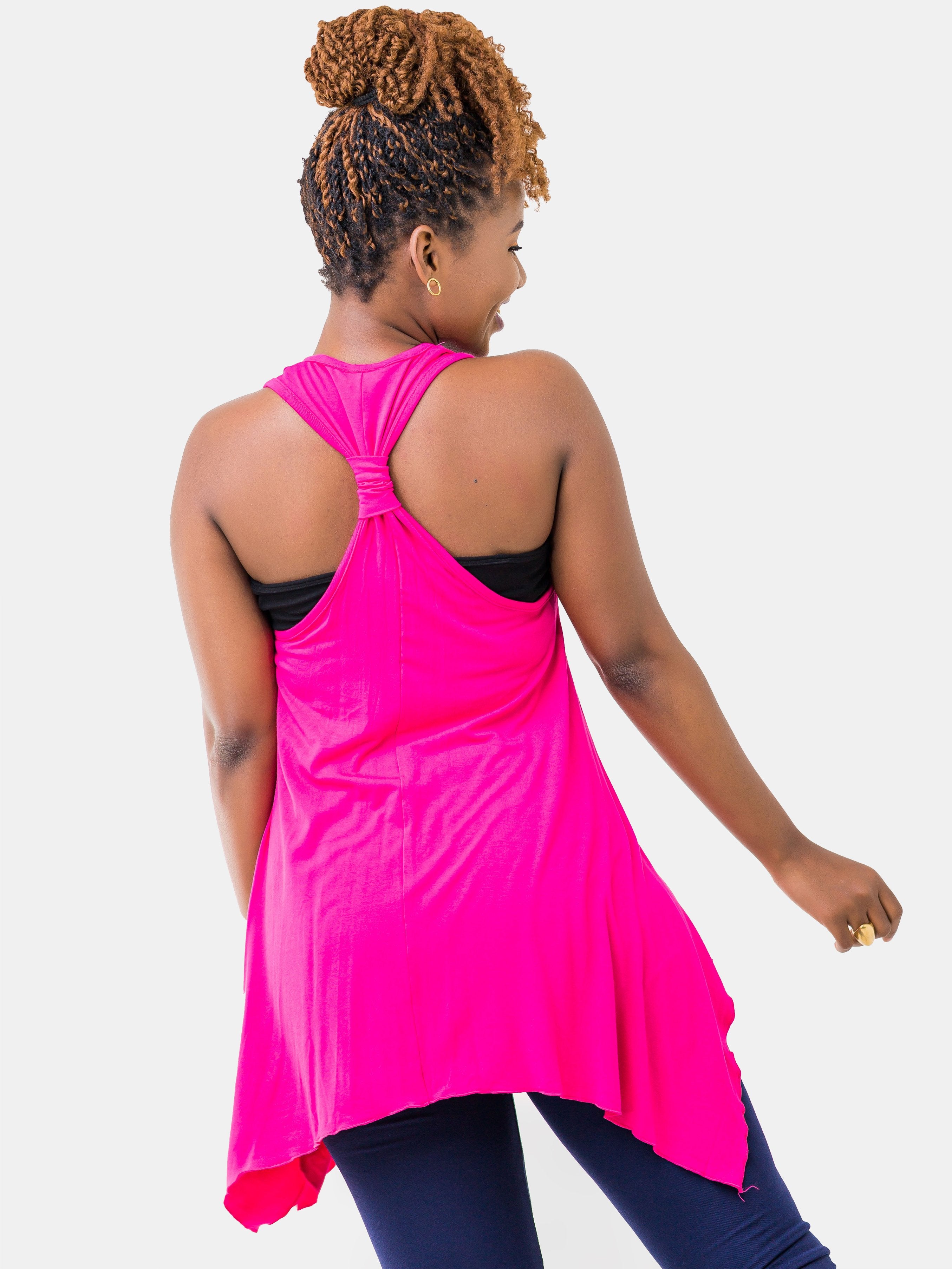 Vivo Deanne Cross Back Top - Pink (Special Offer) - Shop Zetu