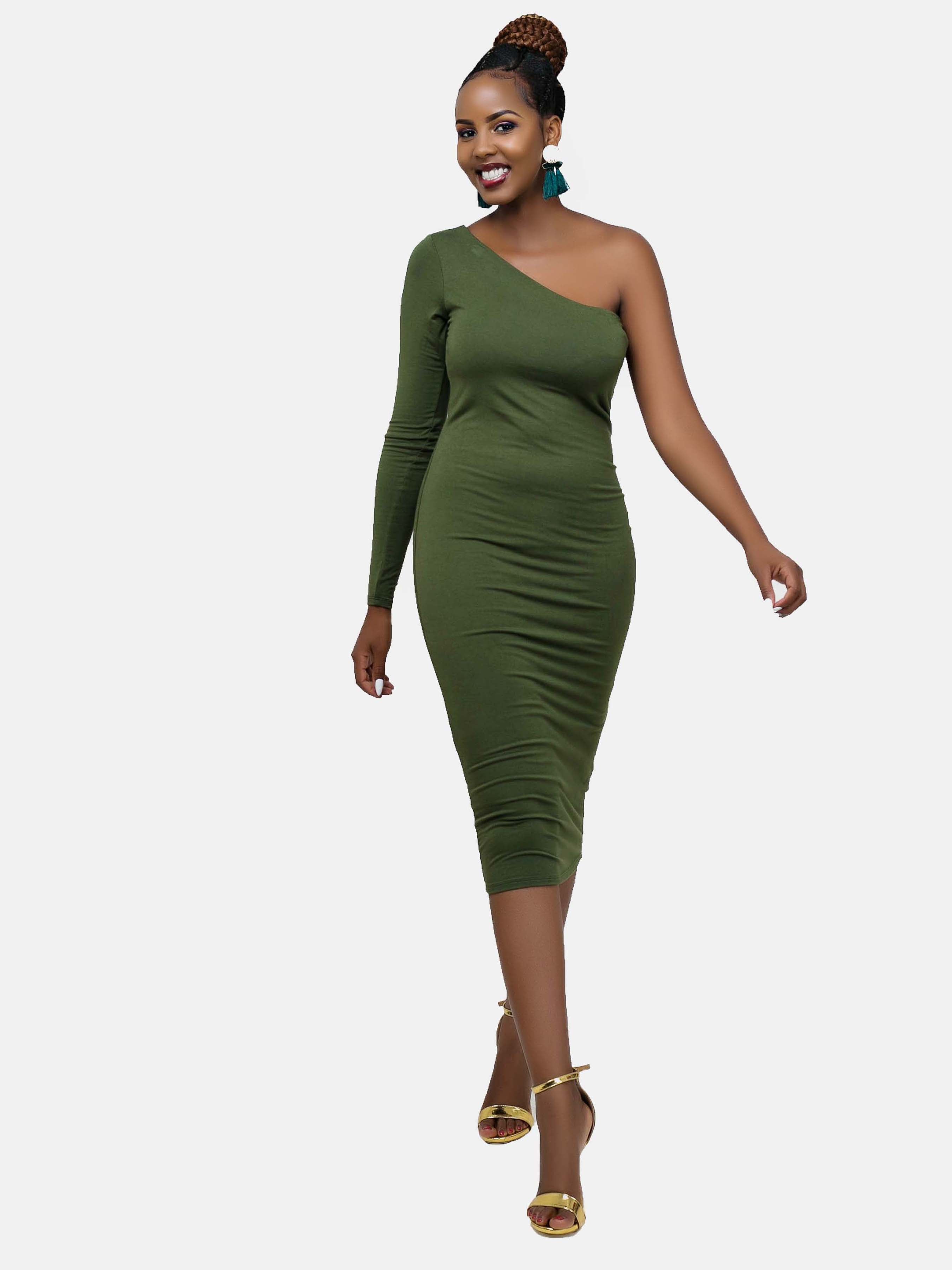 Vivo Gema Bodycon Dress - Green