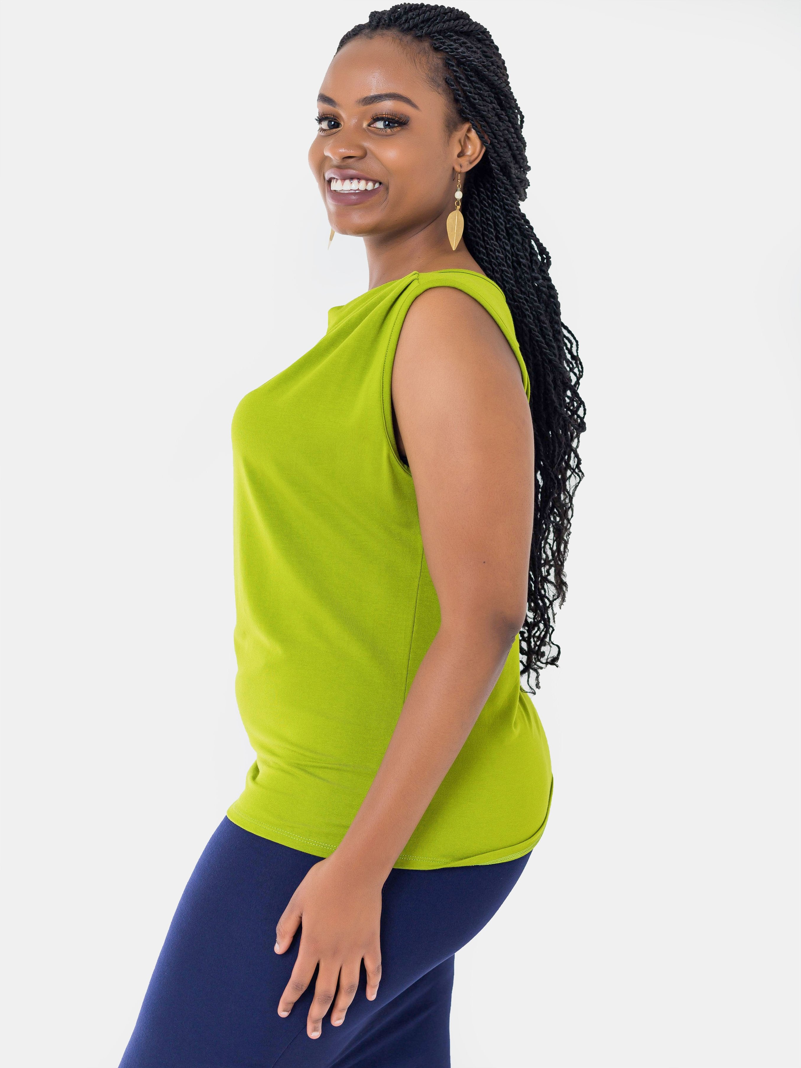 Vivo Joanna Cowl Top - Green - Shop Zetu