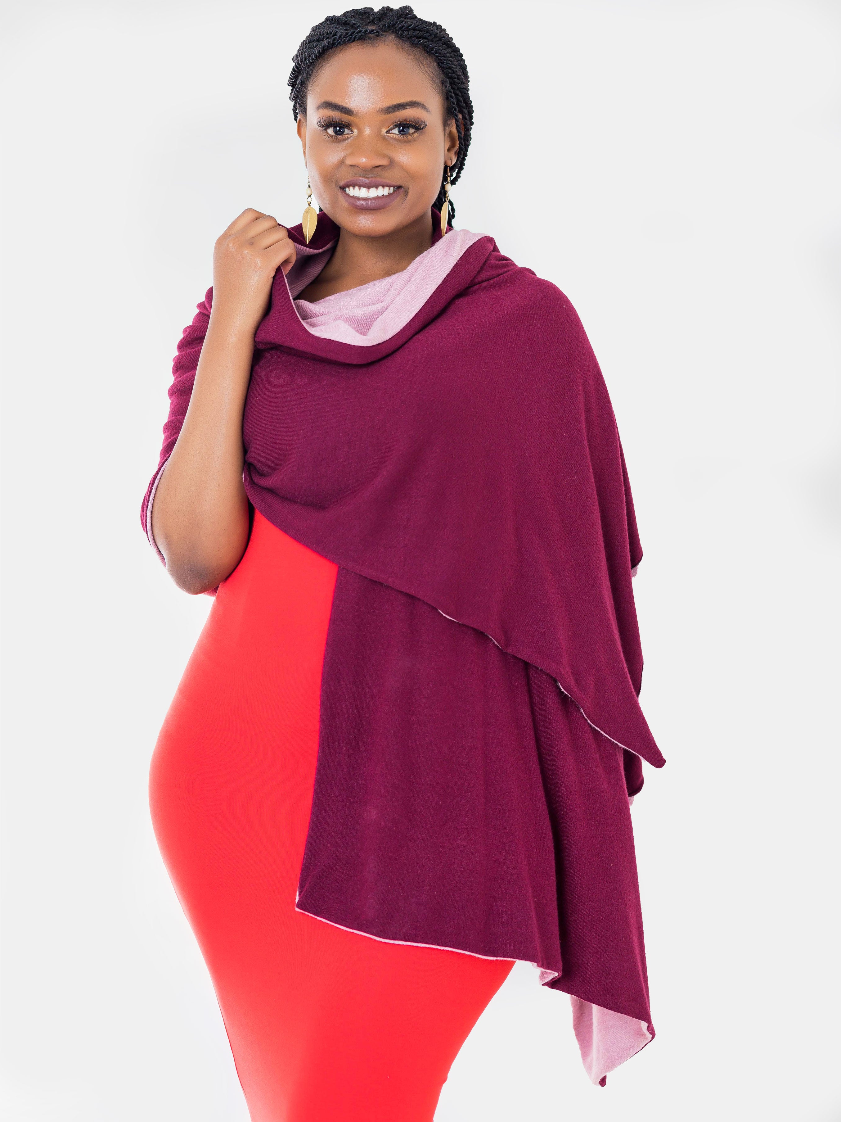 Vivo Kay Shawl Coverup - Maroon