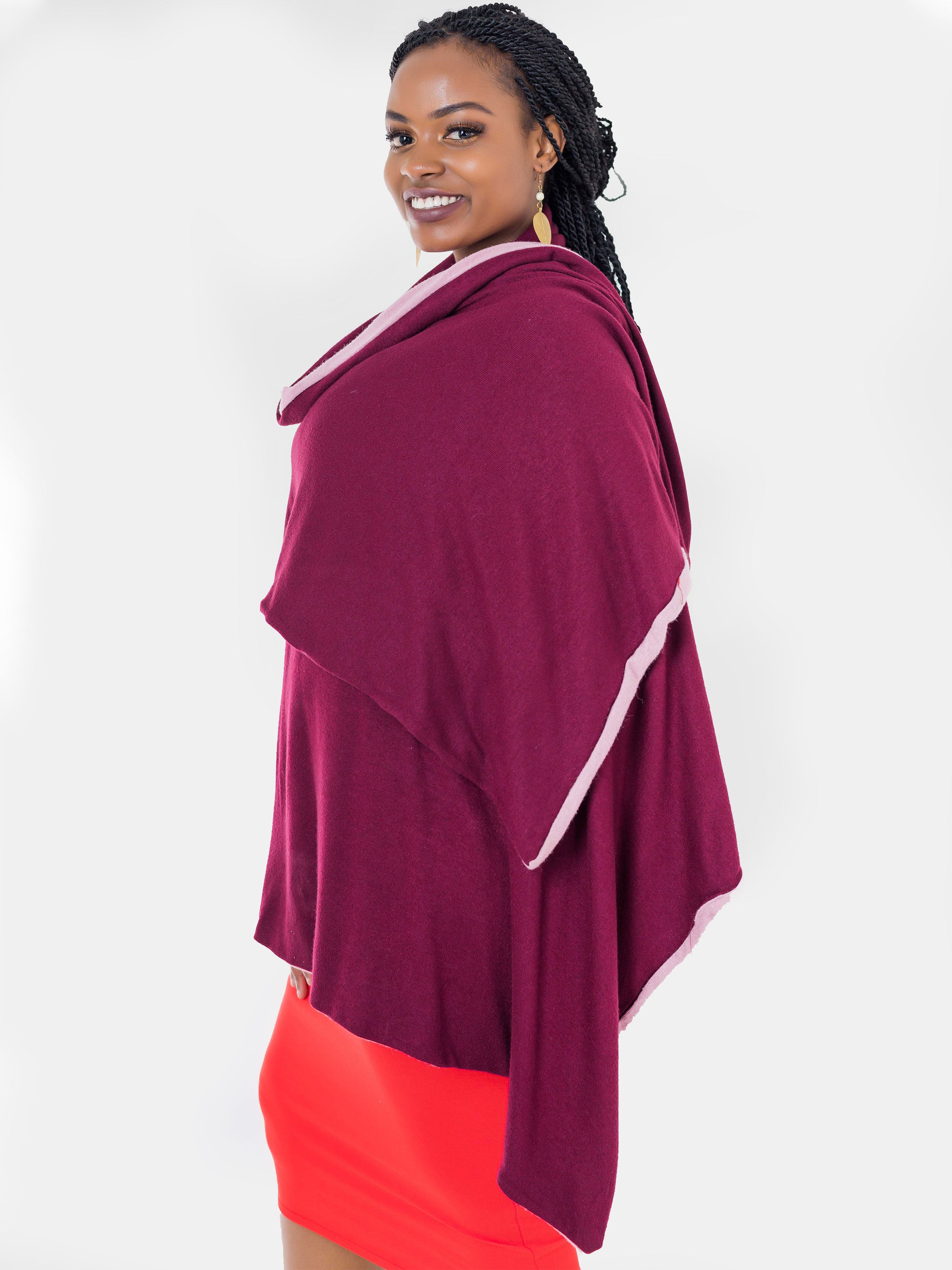 Vivo Kay Shawl Coverup - Maroon