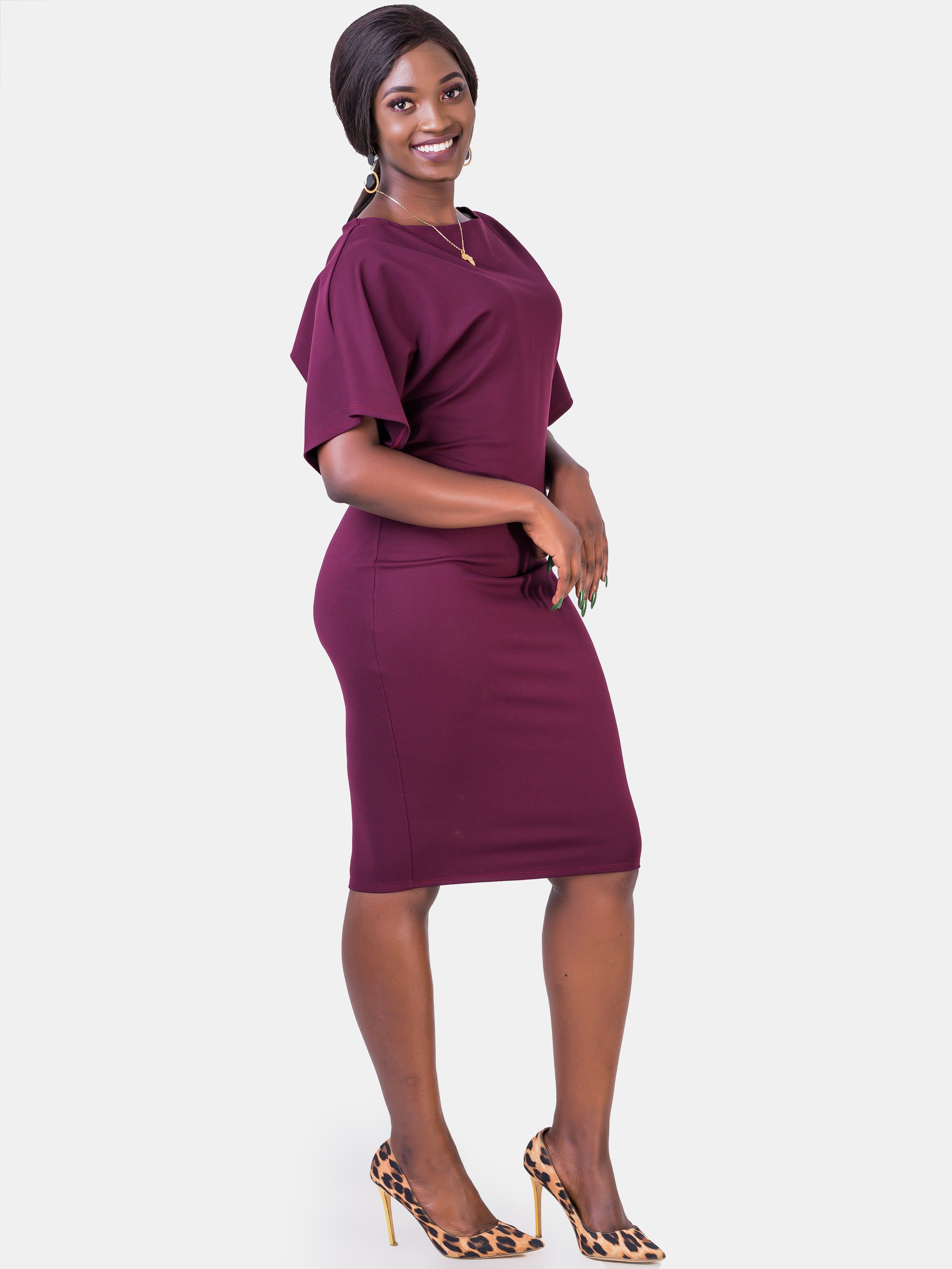 Vivo Kay Sheath Dress - Raspberry