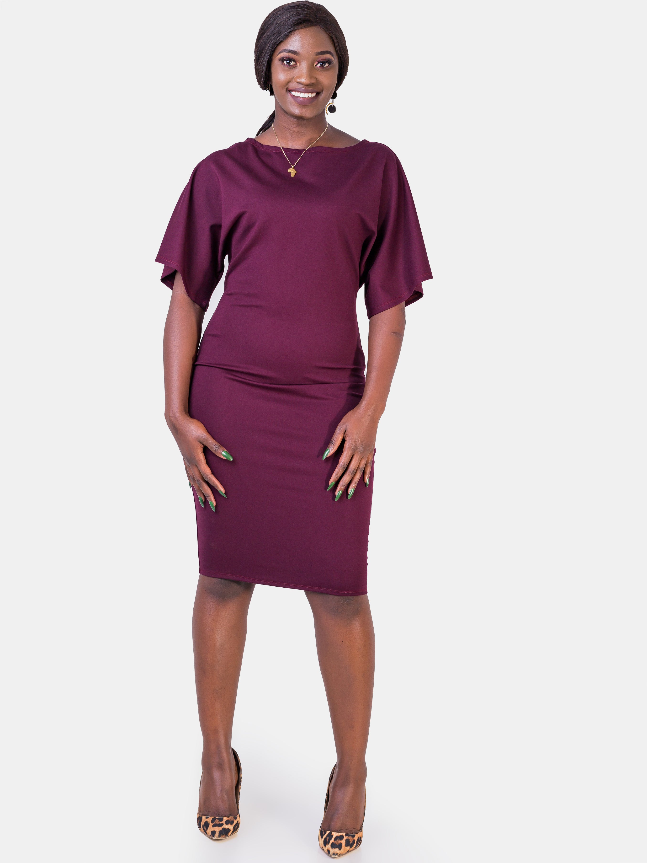 Vivo Kay Sheath Dress - Raspberry