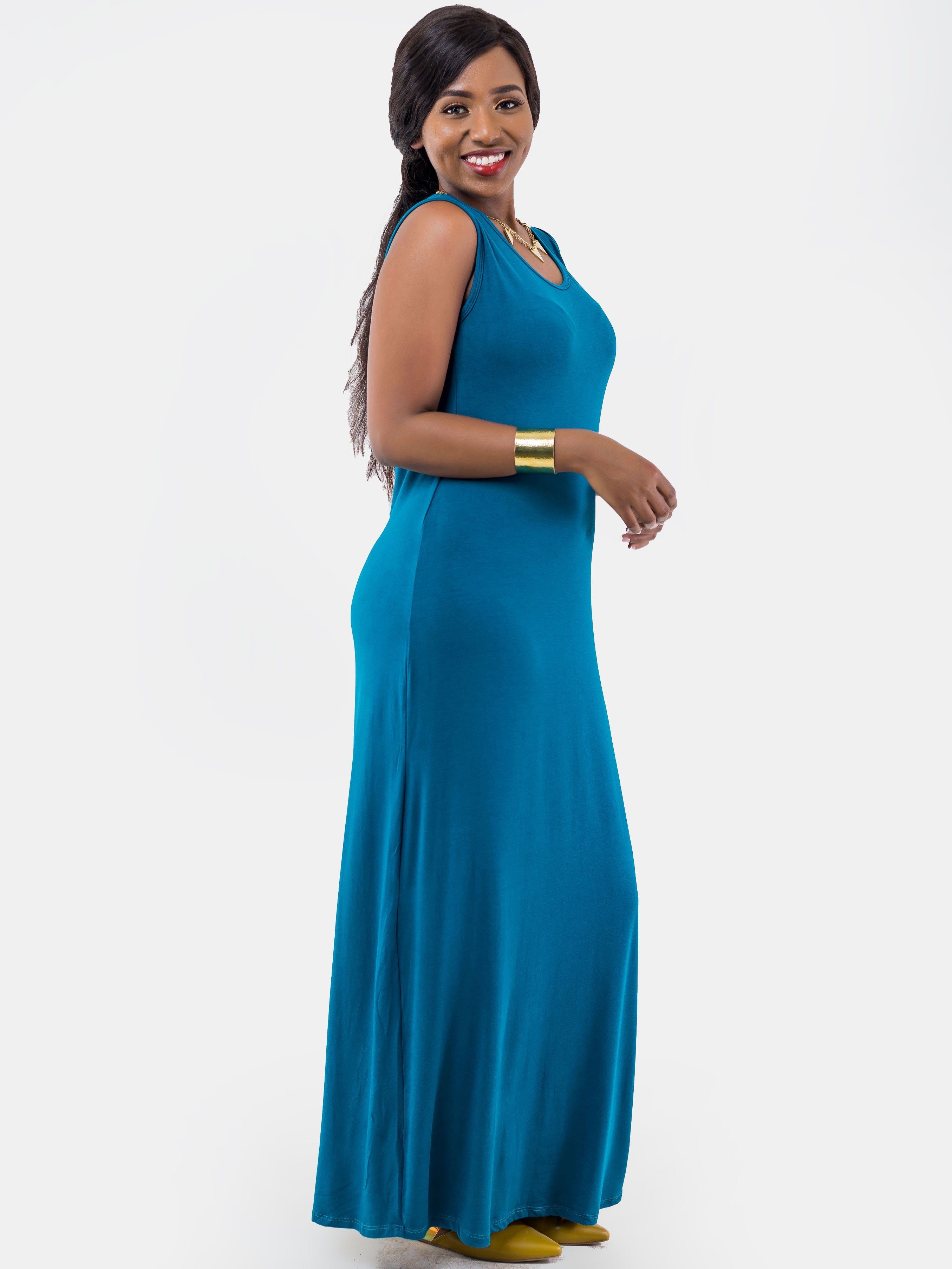 Vivo Roberta Maxi Dress - Teal - Shop Zetu