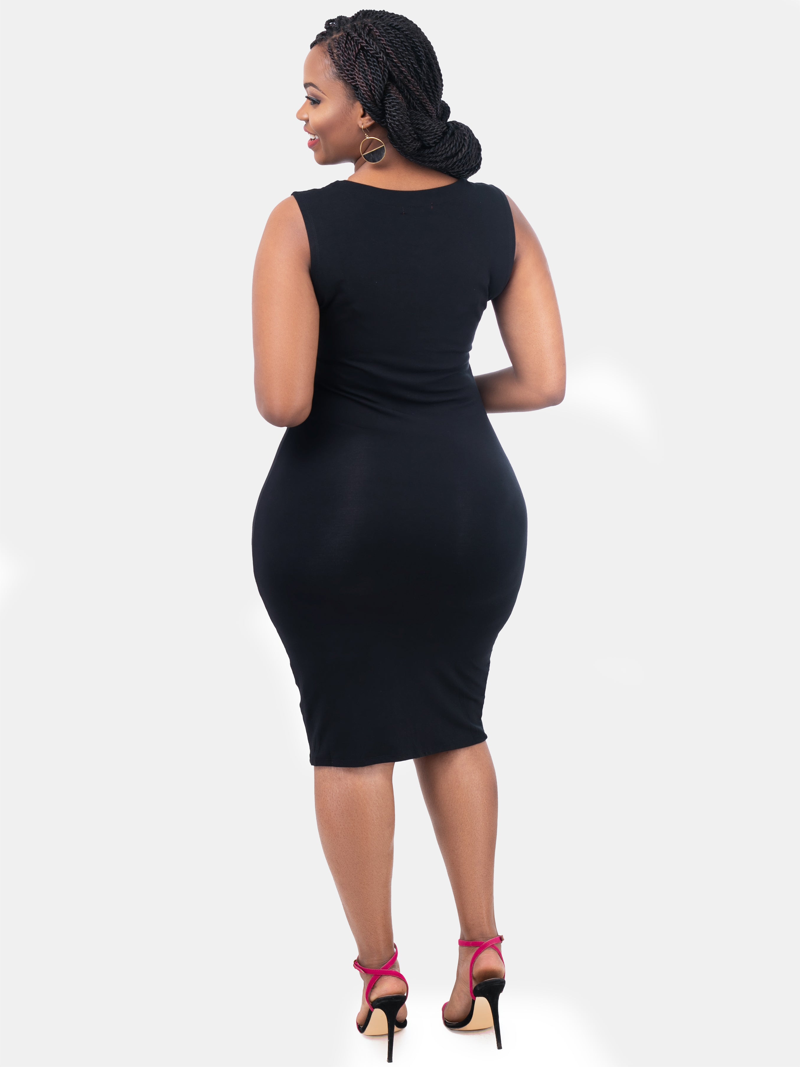 Vivo Vera V-Neck Dress - Black