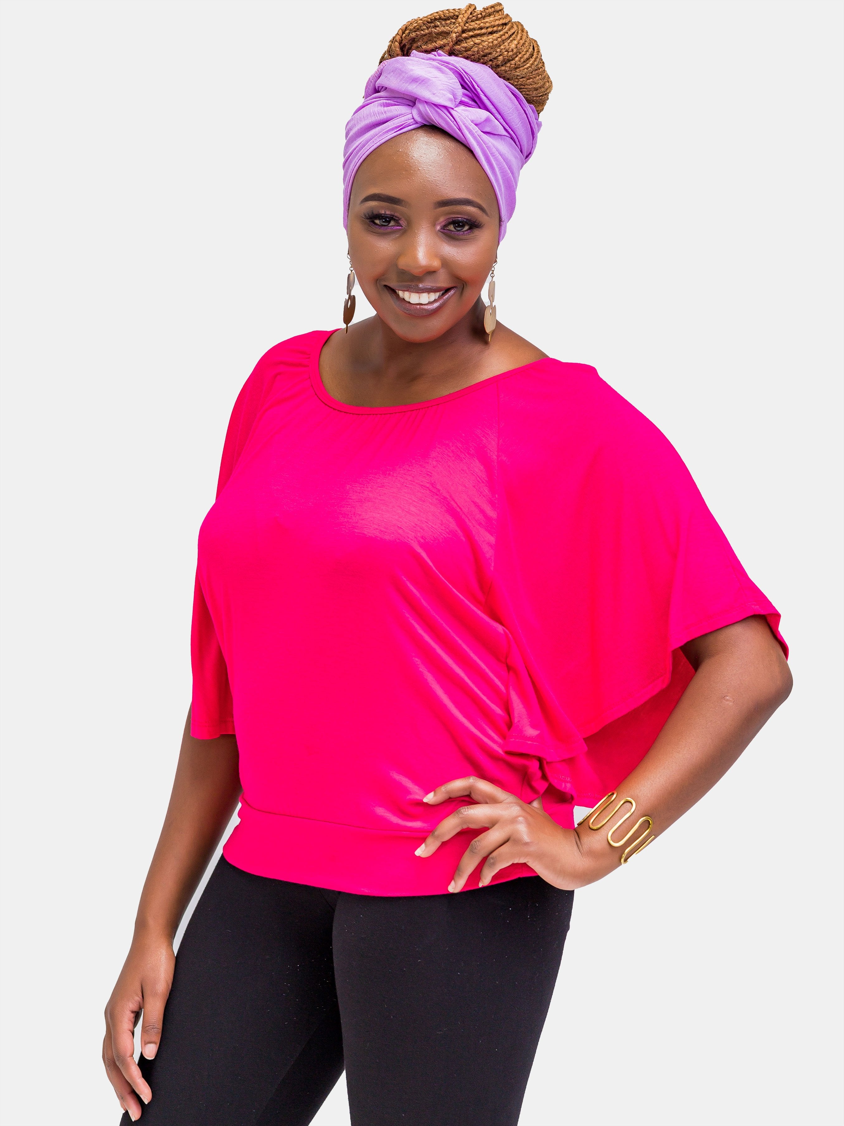 Vivo Winnie Winged Tunic - Pink (Special Offer) - Shop Zetu