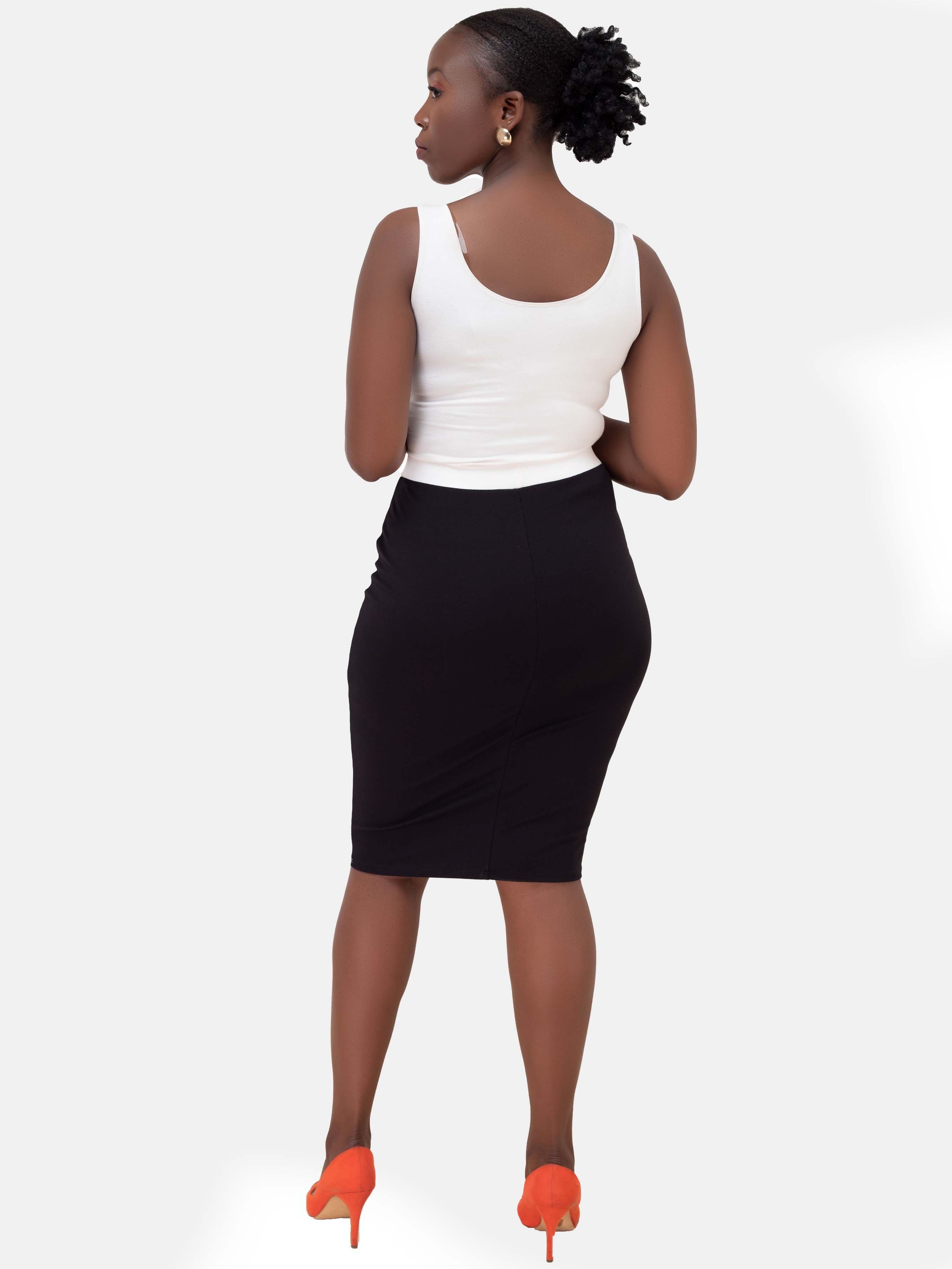 Vivo Dada Pencil Skirt (Special Offer) - Black & White Print