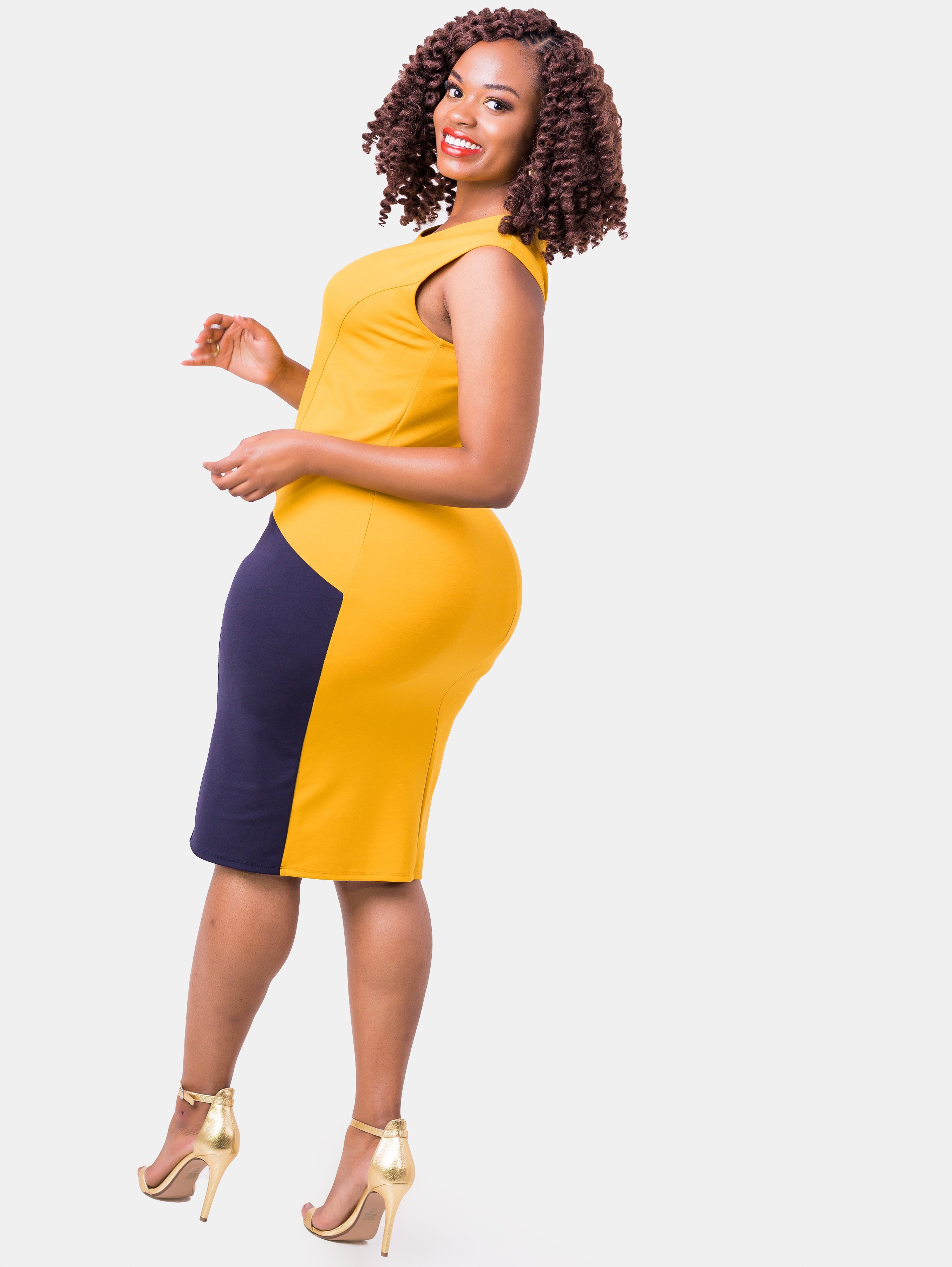 Vivo Tinola Sheath Dress - Mustard