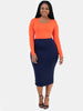 Vivo Basic Lined Capri Skirt - Navy Blue