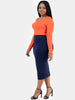 Vivo Basic Lined Capri Skirt - Navy Blue