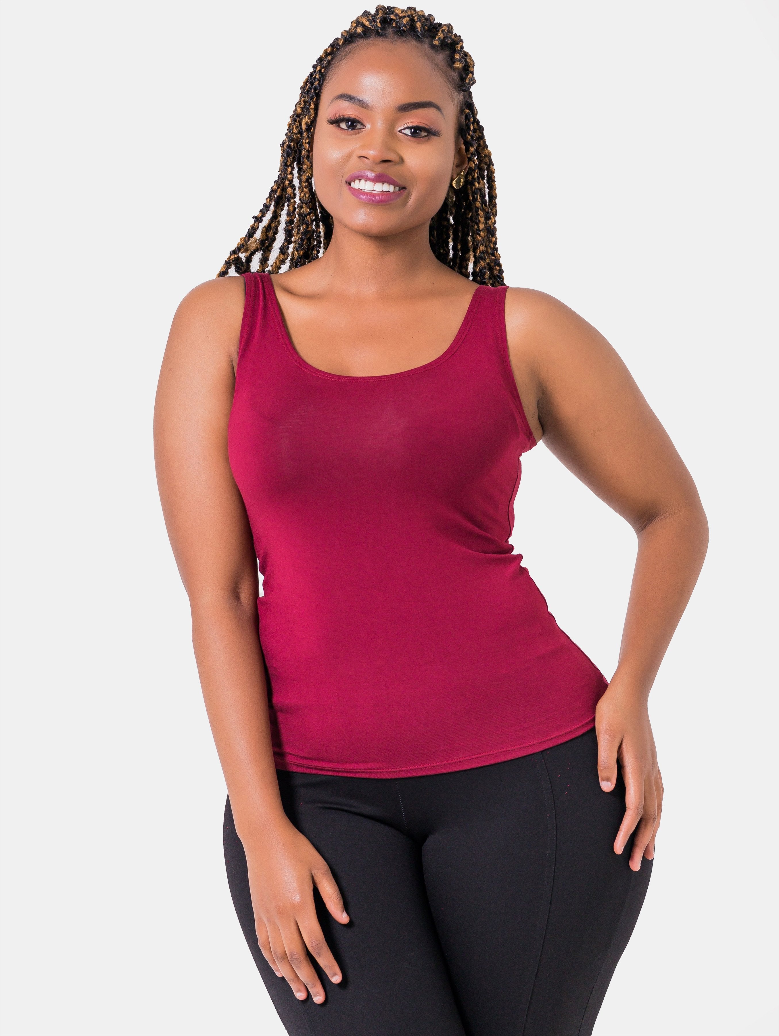 Vivo Basic Tank Tops - Raspberry - Shop Zetu