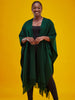 Vivo Basic Double Layered Wrap Poncho - Dark Green