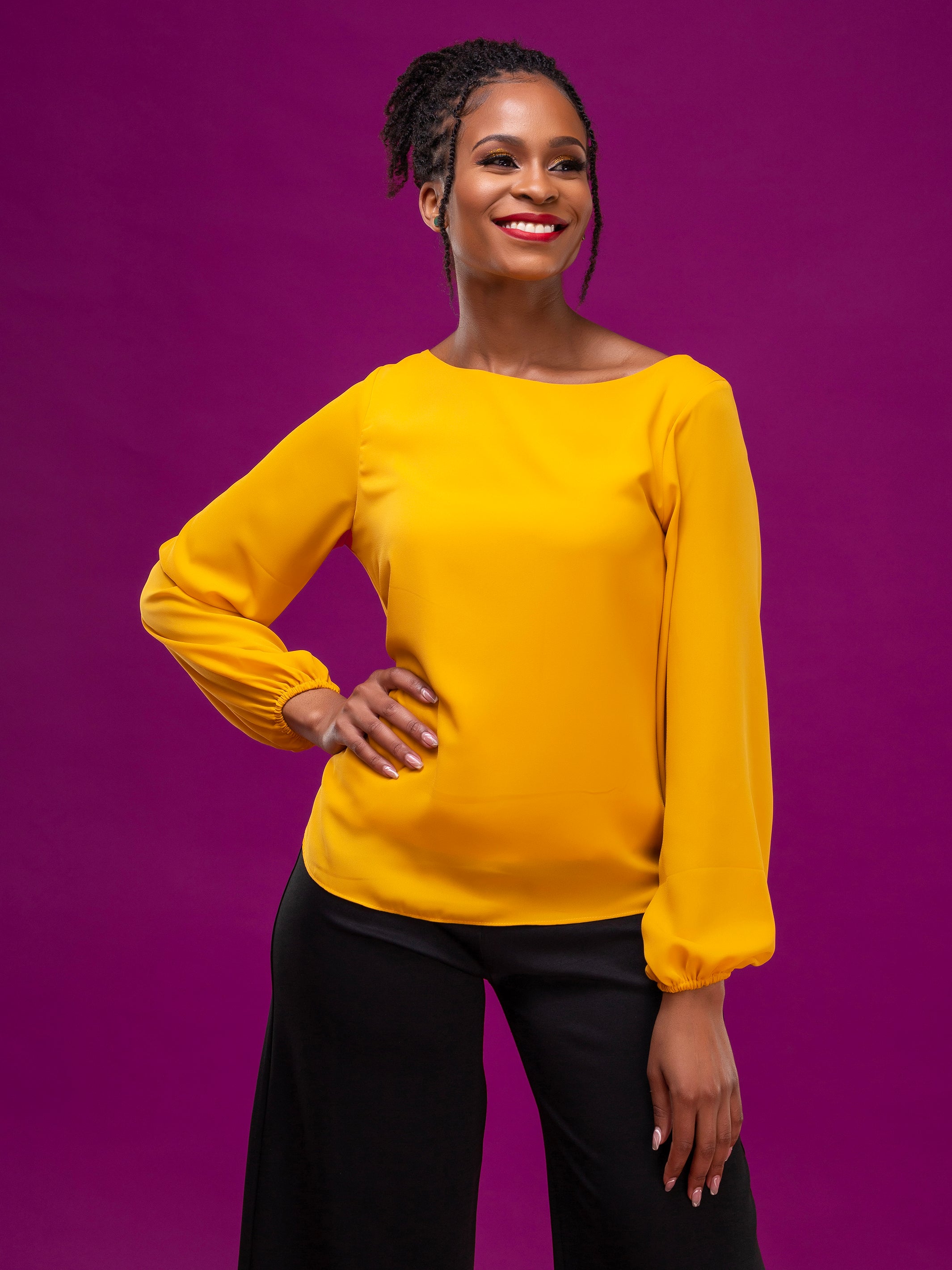 Vivo Basic Cory Top - Mustard