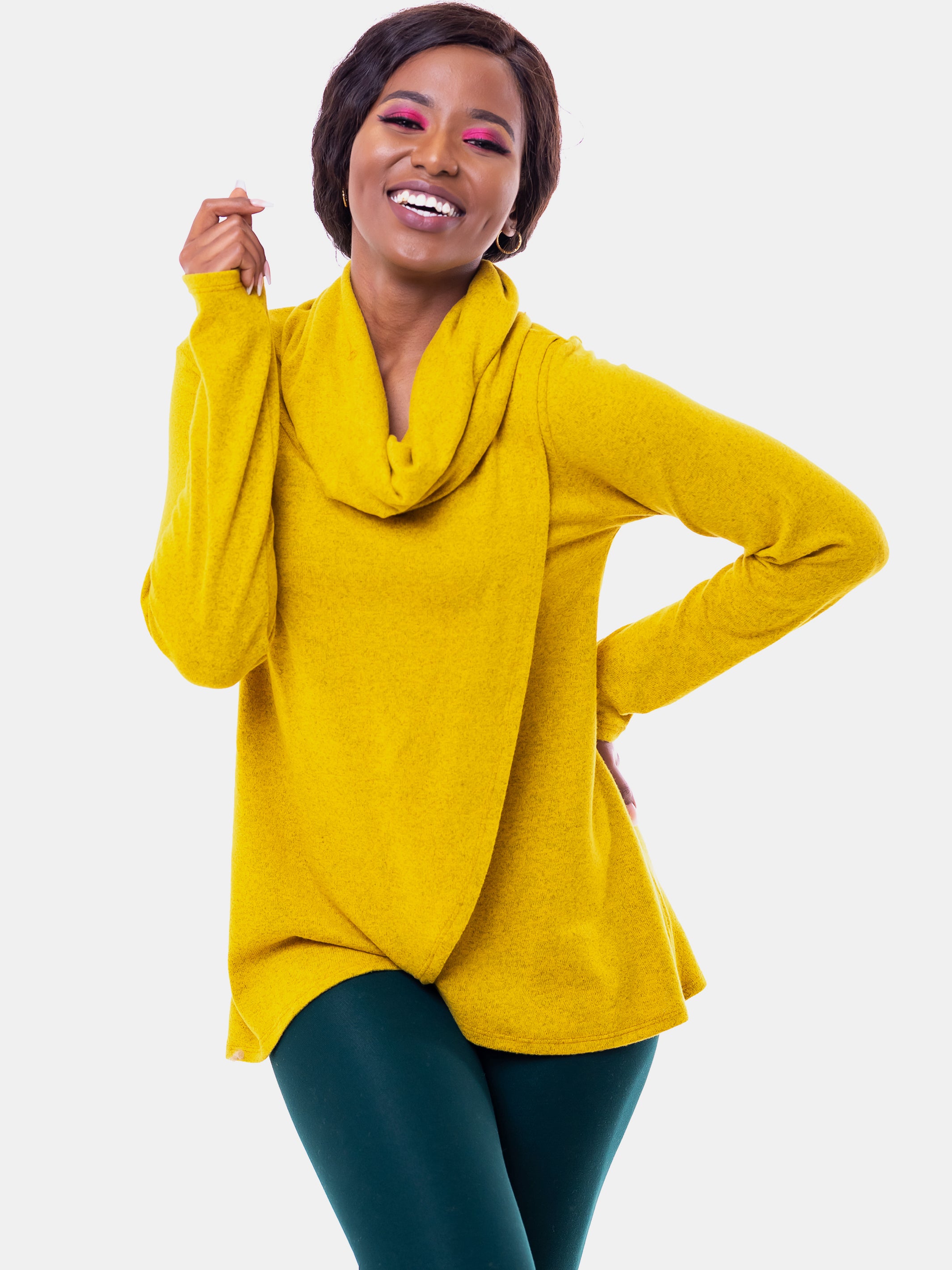 Vivo Basic Tulip Sweater - Mustard