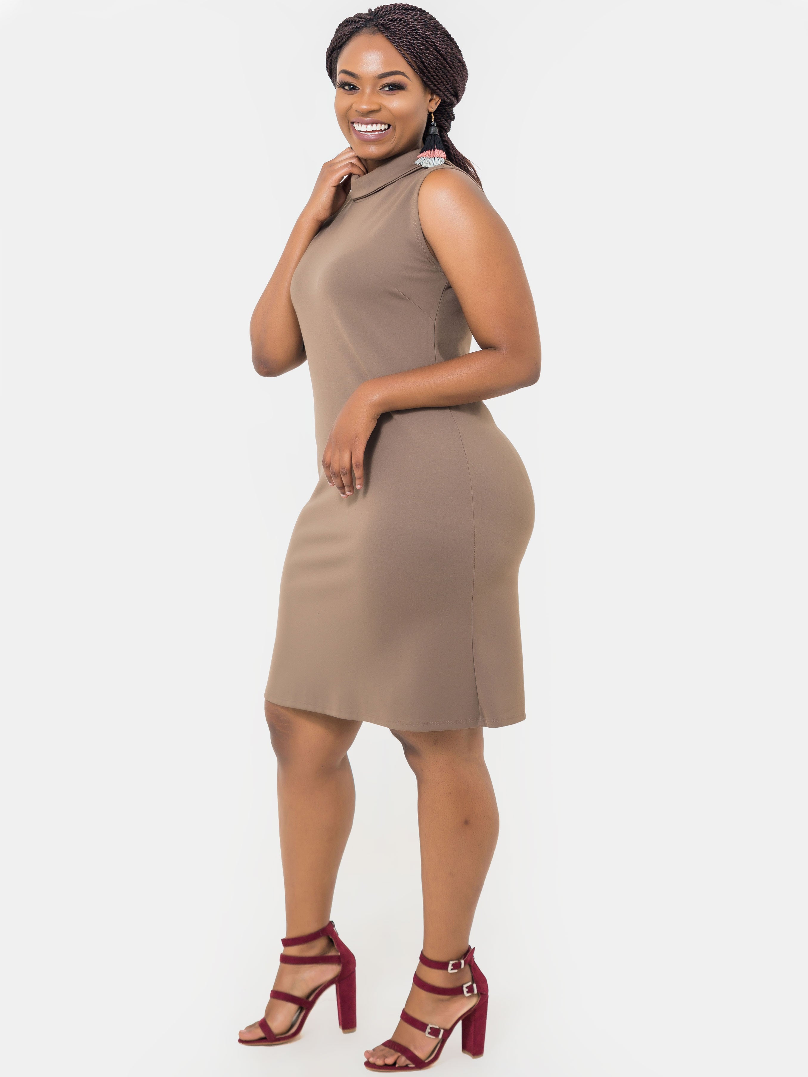 Vivo Chalbi A-line Dress - Brown