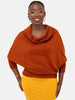 Vivo Basic Short Dolman Sweater - Rust