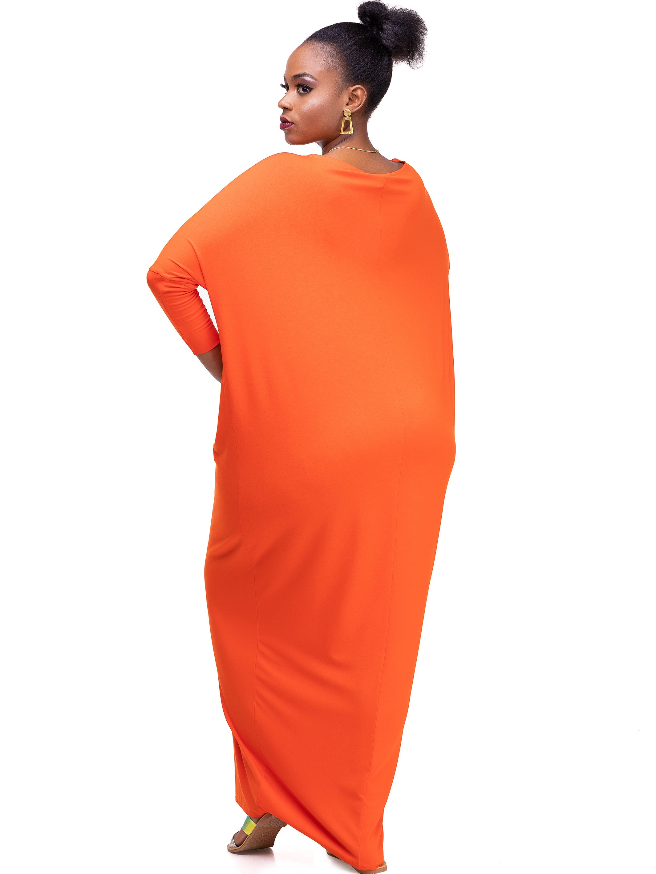 Sowairina Lea Maternity Maxi Kaftan - Orange