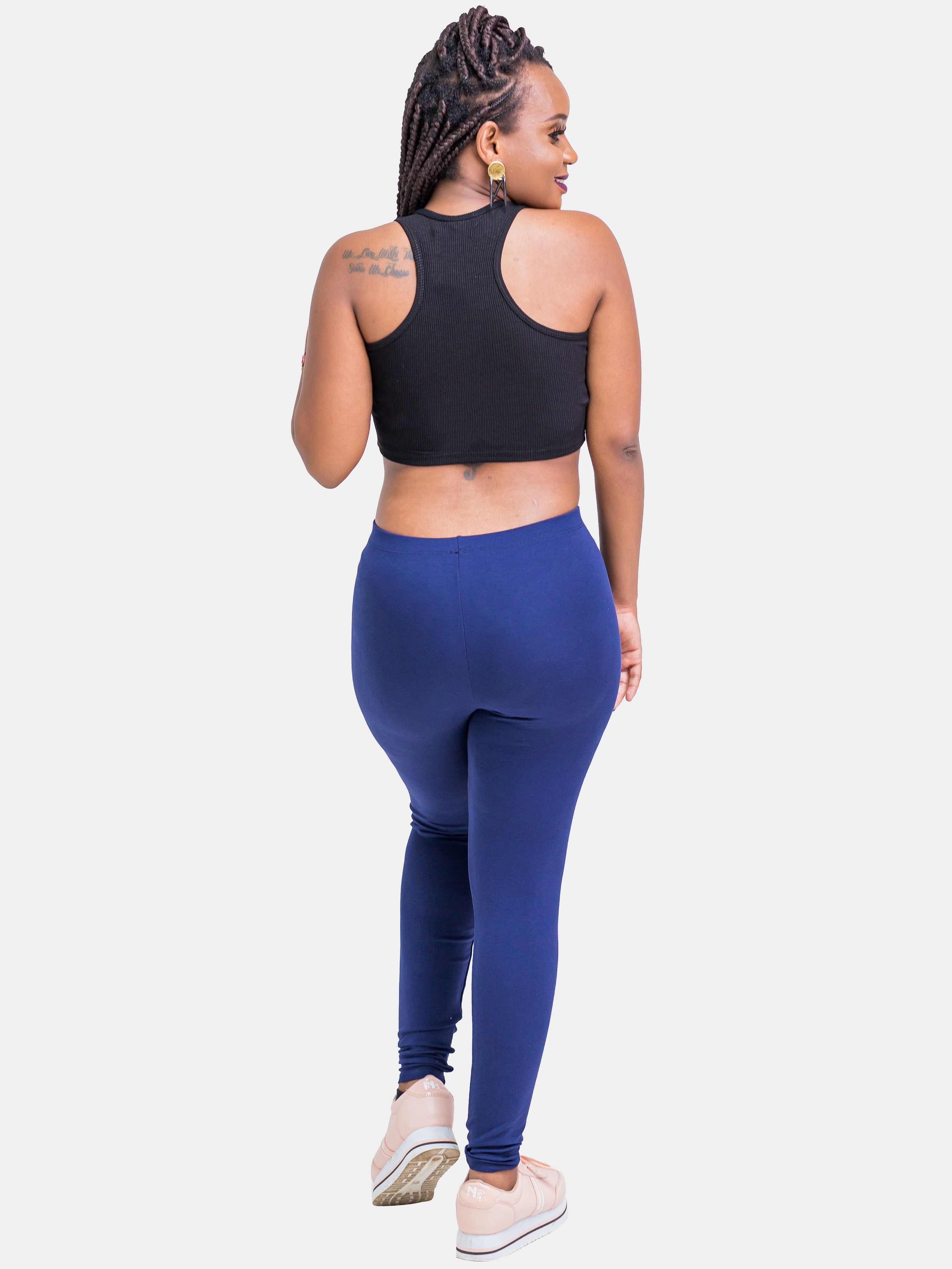 Zoya Leggings - Navy Blue - Shop Zetu