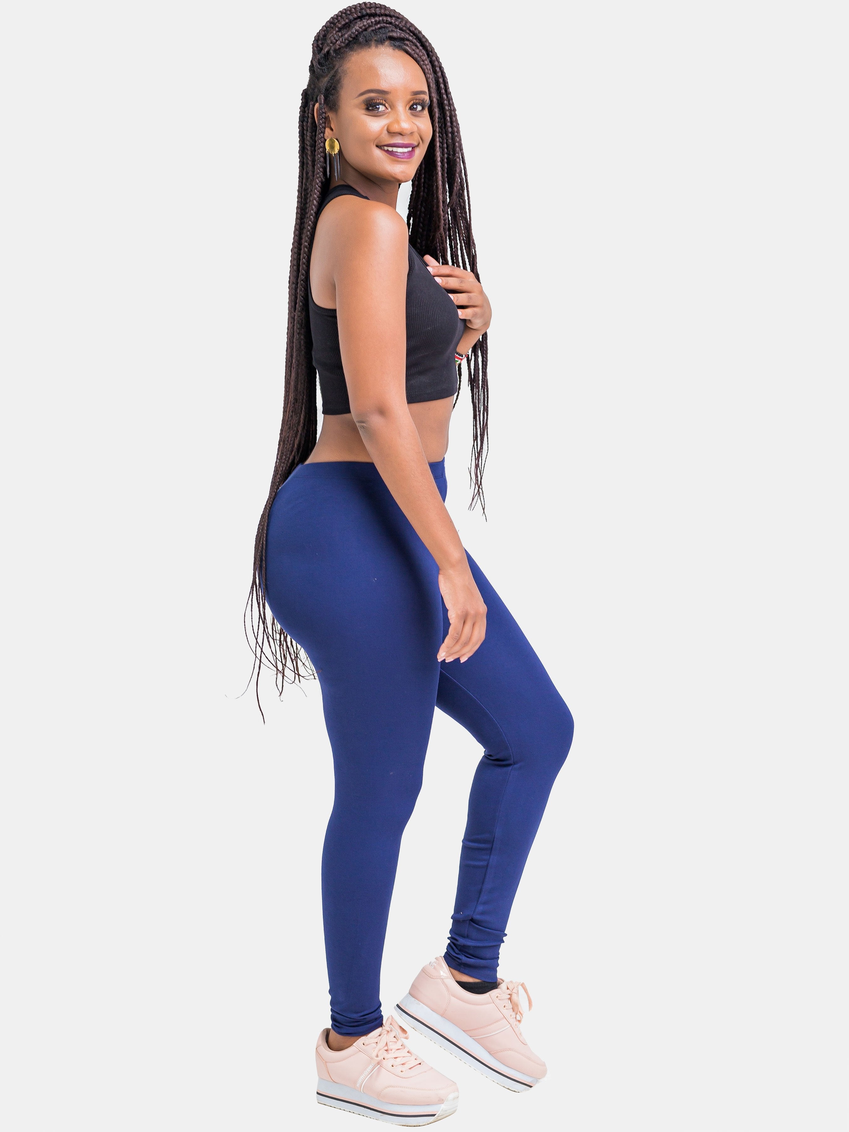 Zoya Leggings - Navy Blue - Shop Zetu