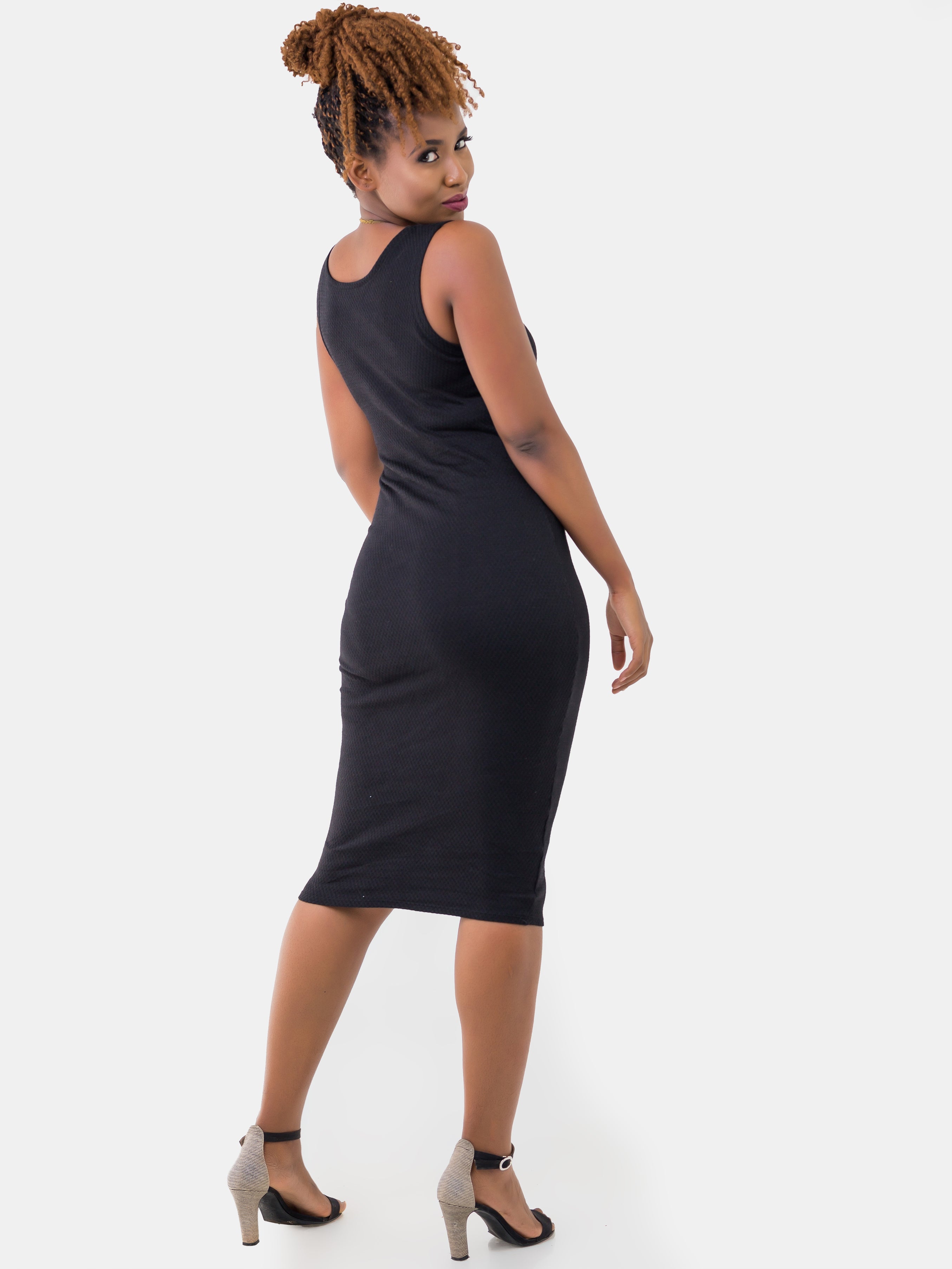 Vivo Roza Bodycon Dress - Black