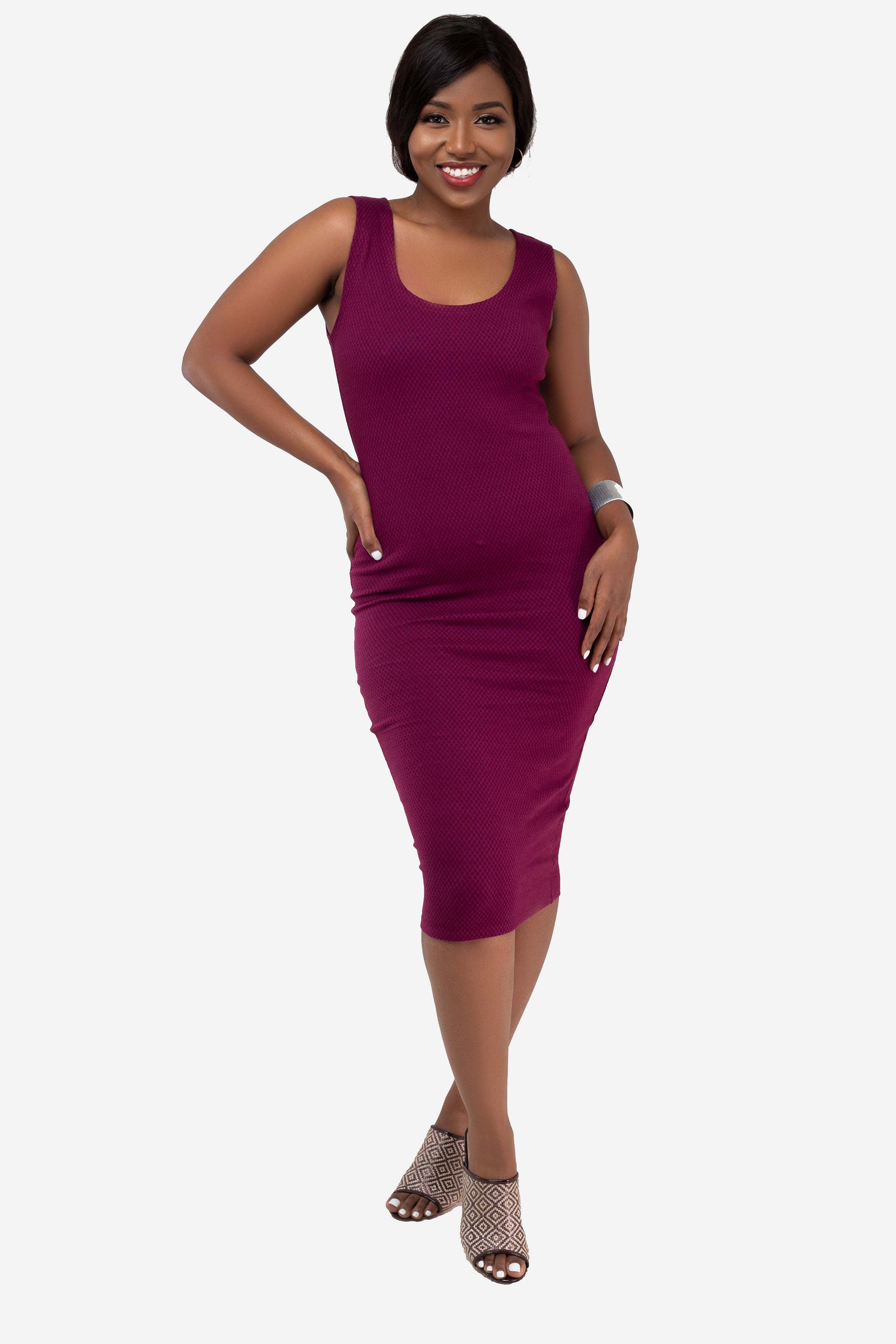 Vivo Roza Bodycon Dress - Purple