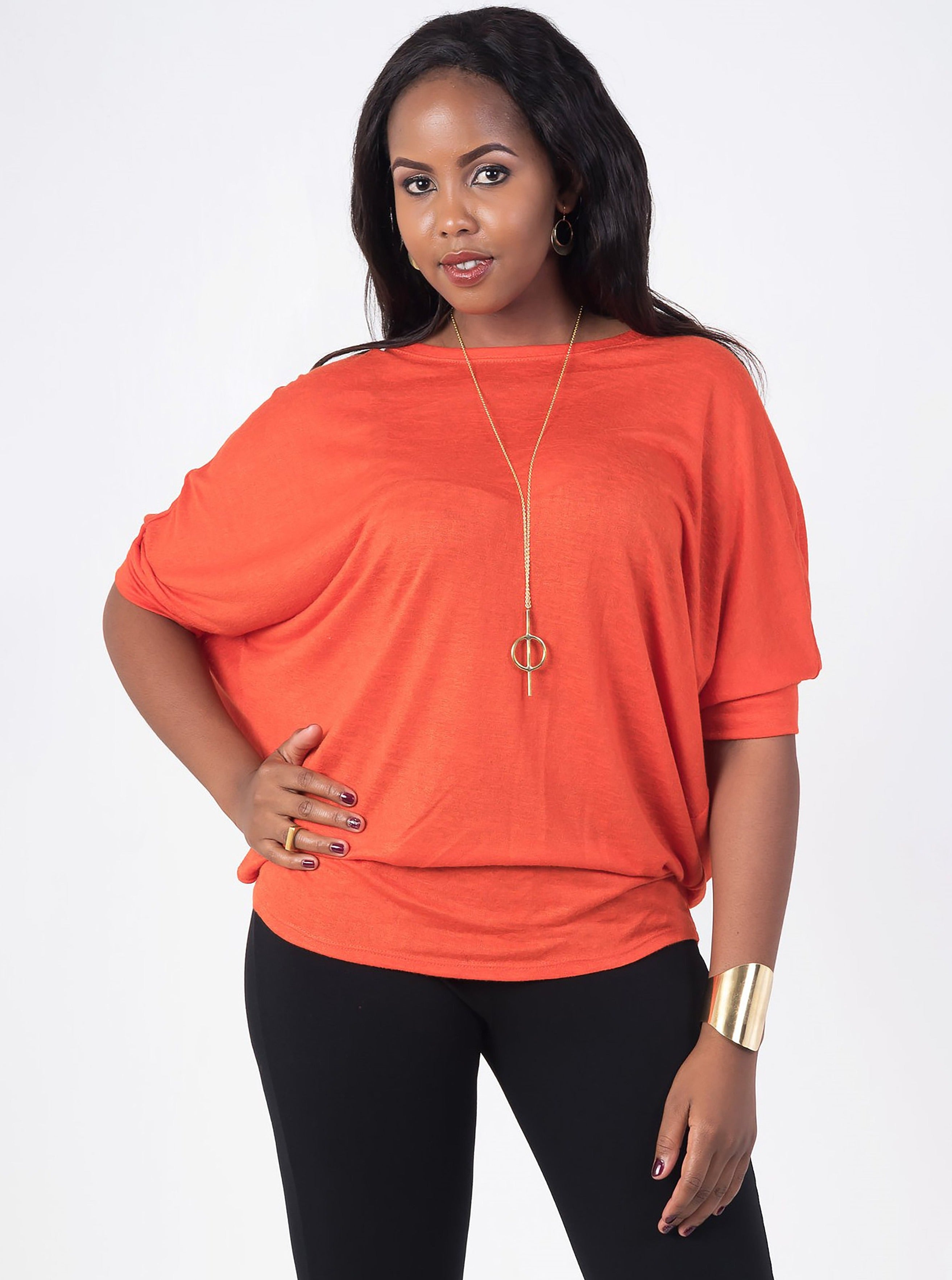 Vivo Basic Annie Dolman Top - Orange