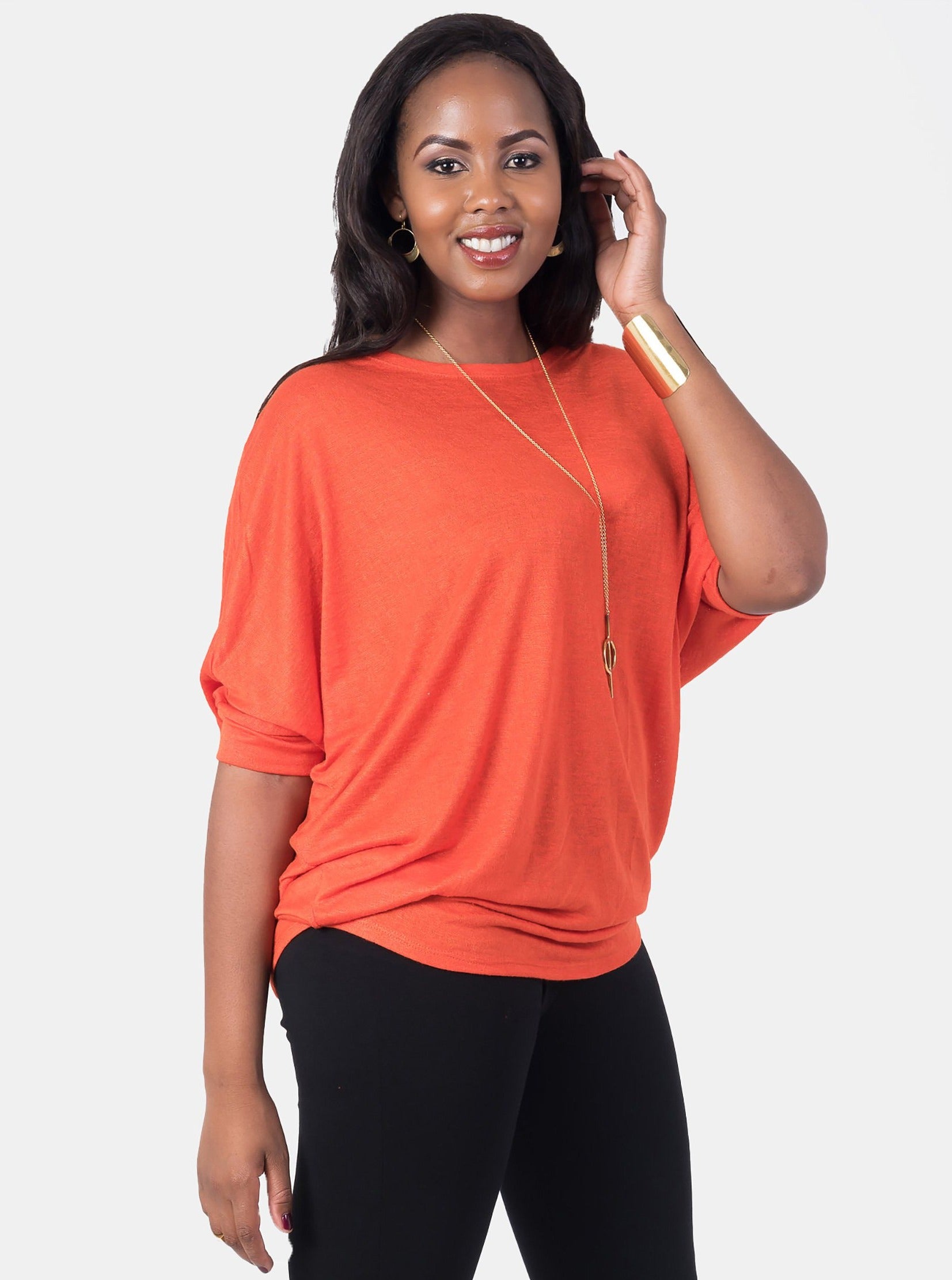 Vivo Basic Annie Dolman Top - Orange