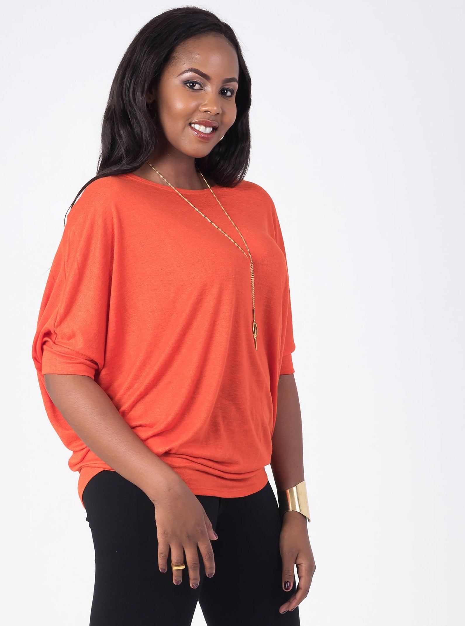 Vivo Basic Annie Dolman Top - Orange