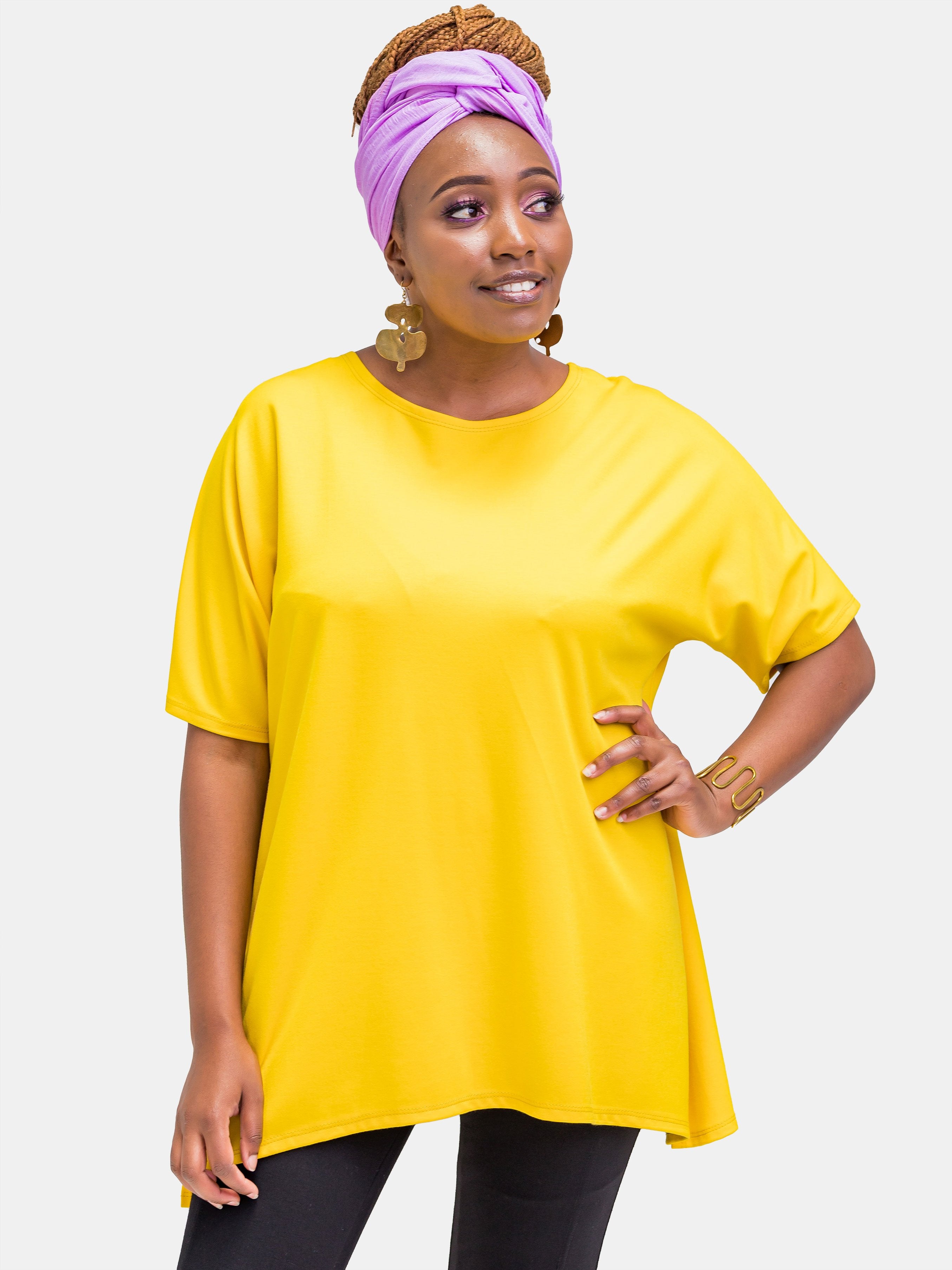 Vivo Kena Side Slit Top - Yellow - Shop Zetu