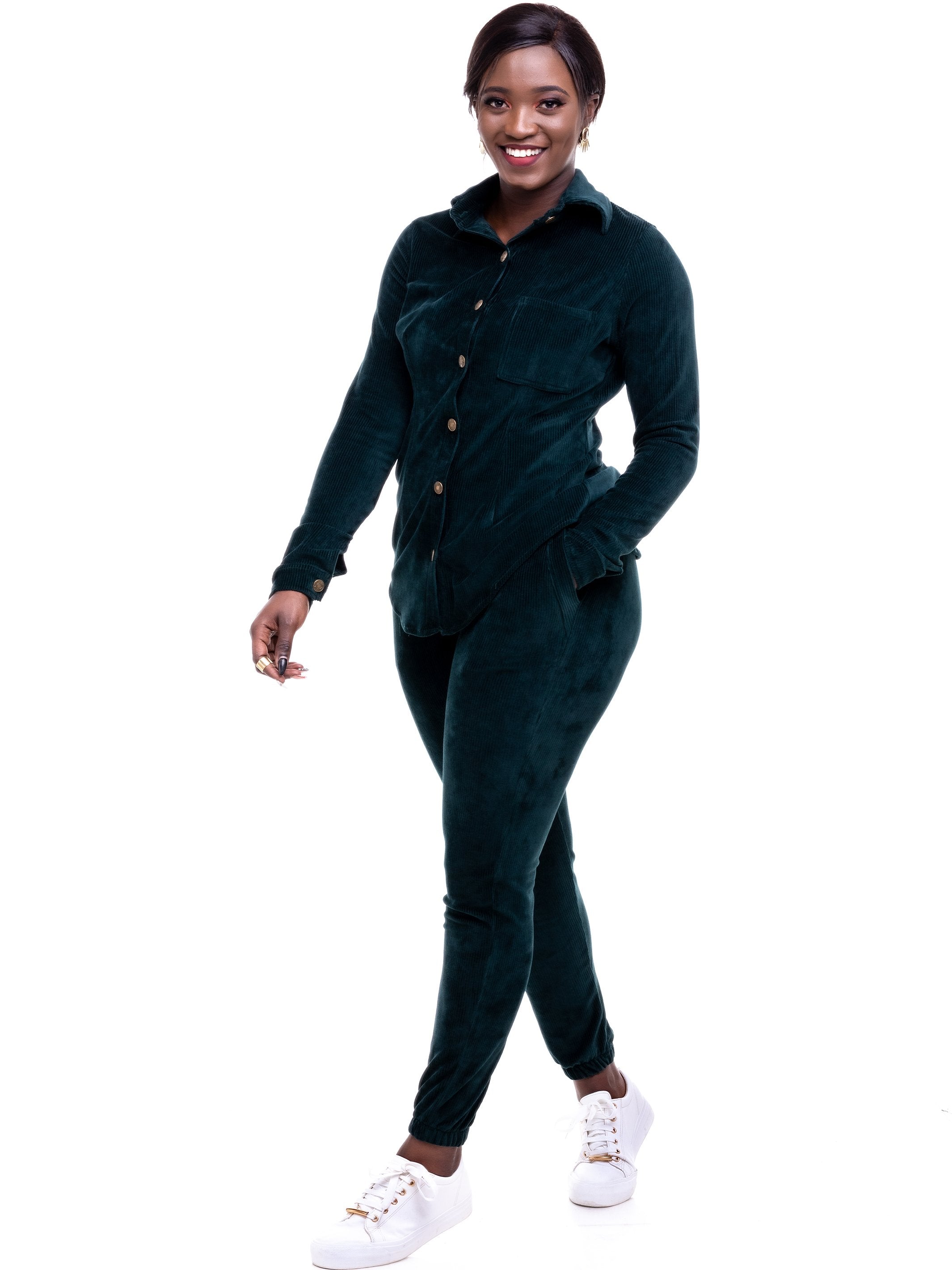 Safari Sahara Shirt Top - Dark Green - Shop Zetu