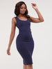Vivo Basic Bodycon Dress - Navy Blue