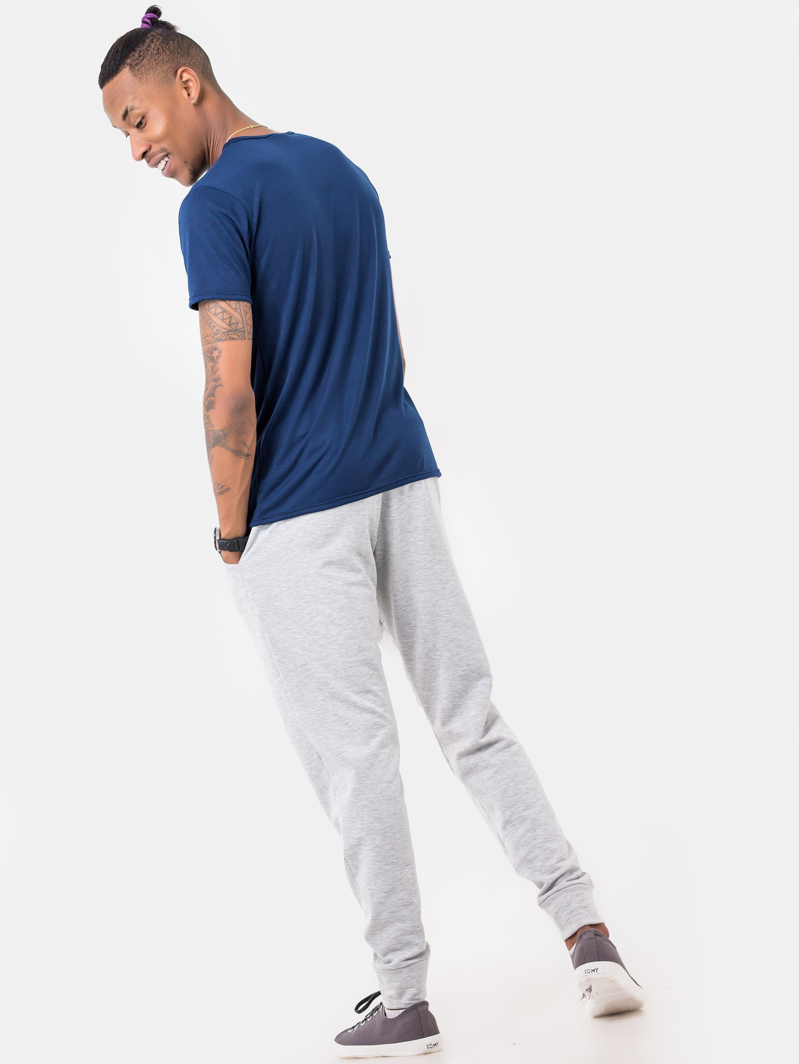 Zetu Basic Regular Length Unisex Joggers - White - Shop Zetu