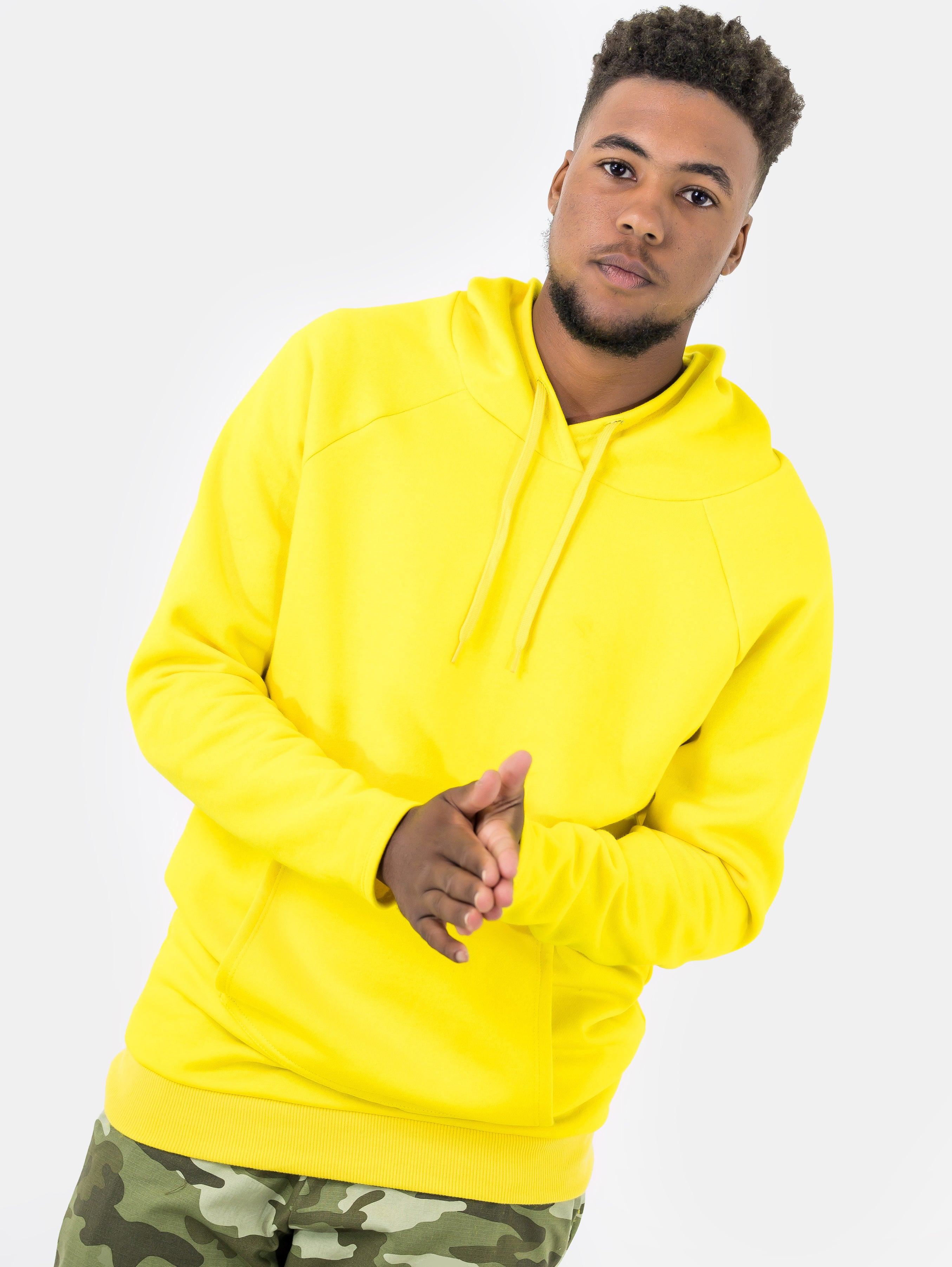 Zoya Basic Oversized Unisex Hoodie - Yellow