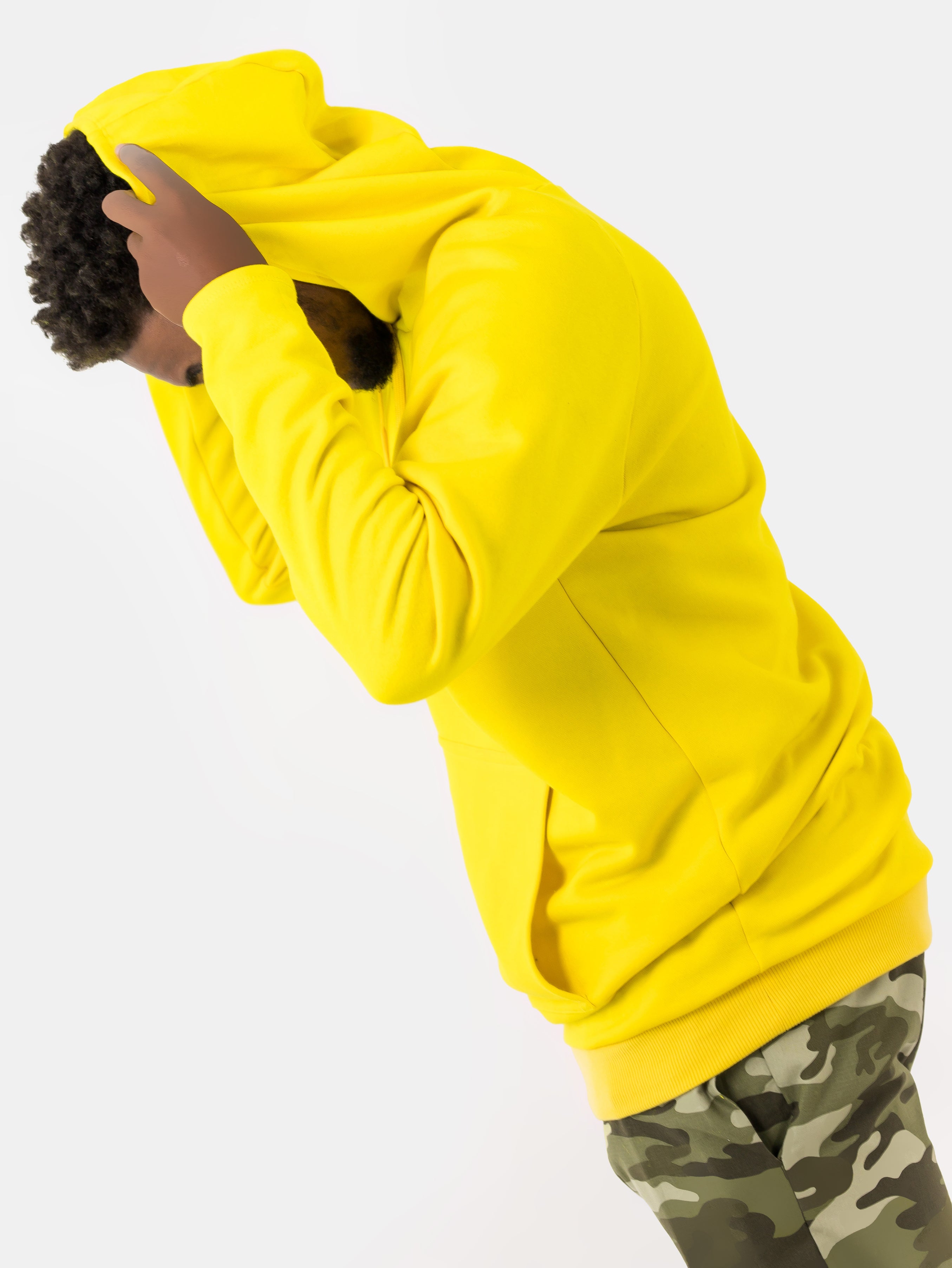 Zoya Basic Oversized Unisex Hoodie - Yellow