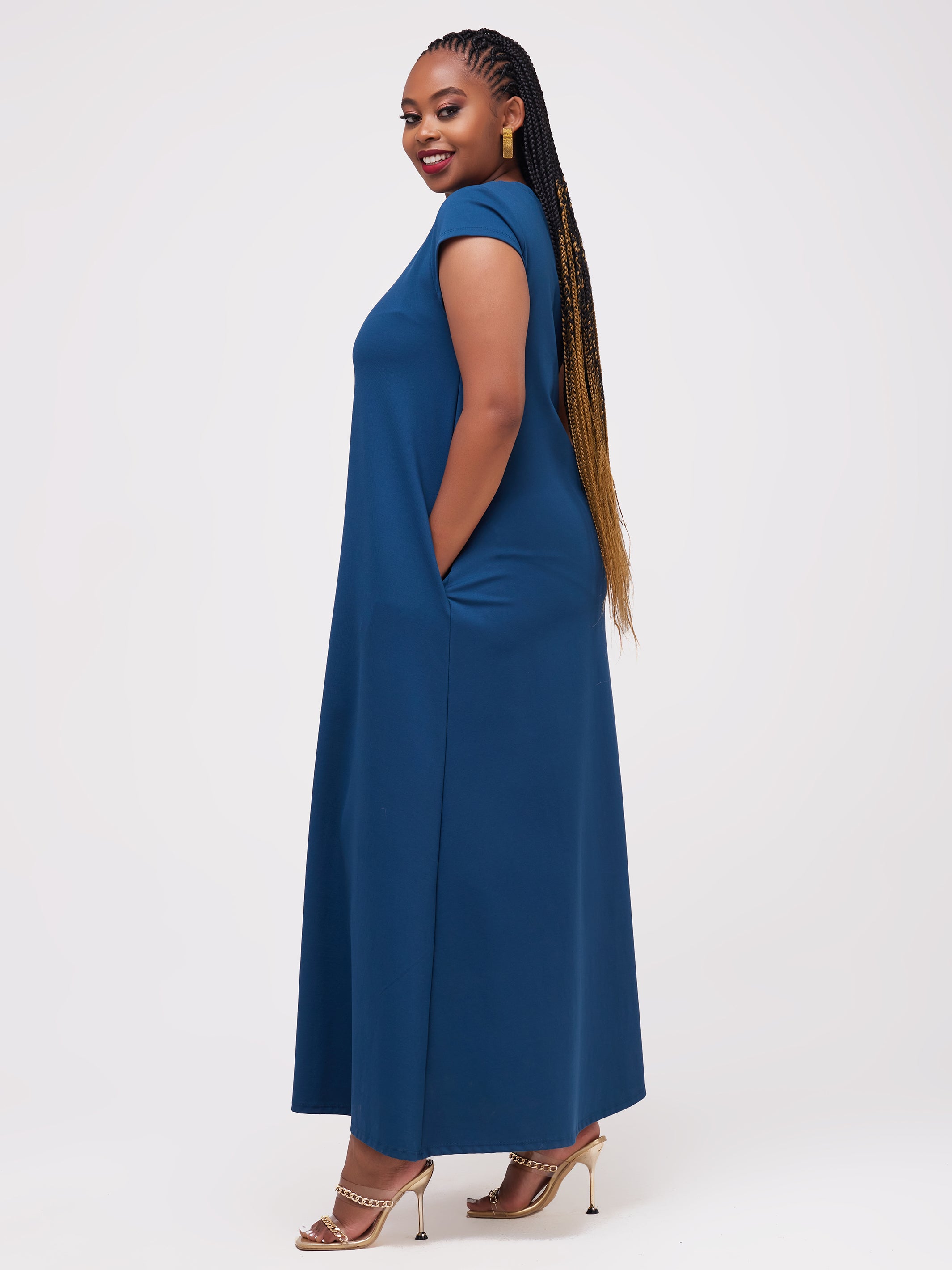 Vivo Basic Kena Tent Maxi Dress - Dark Teal