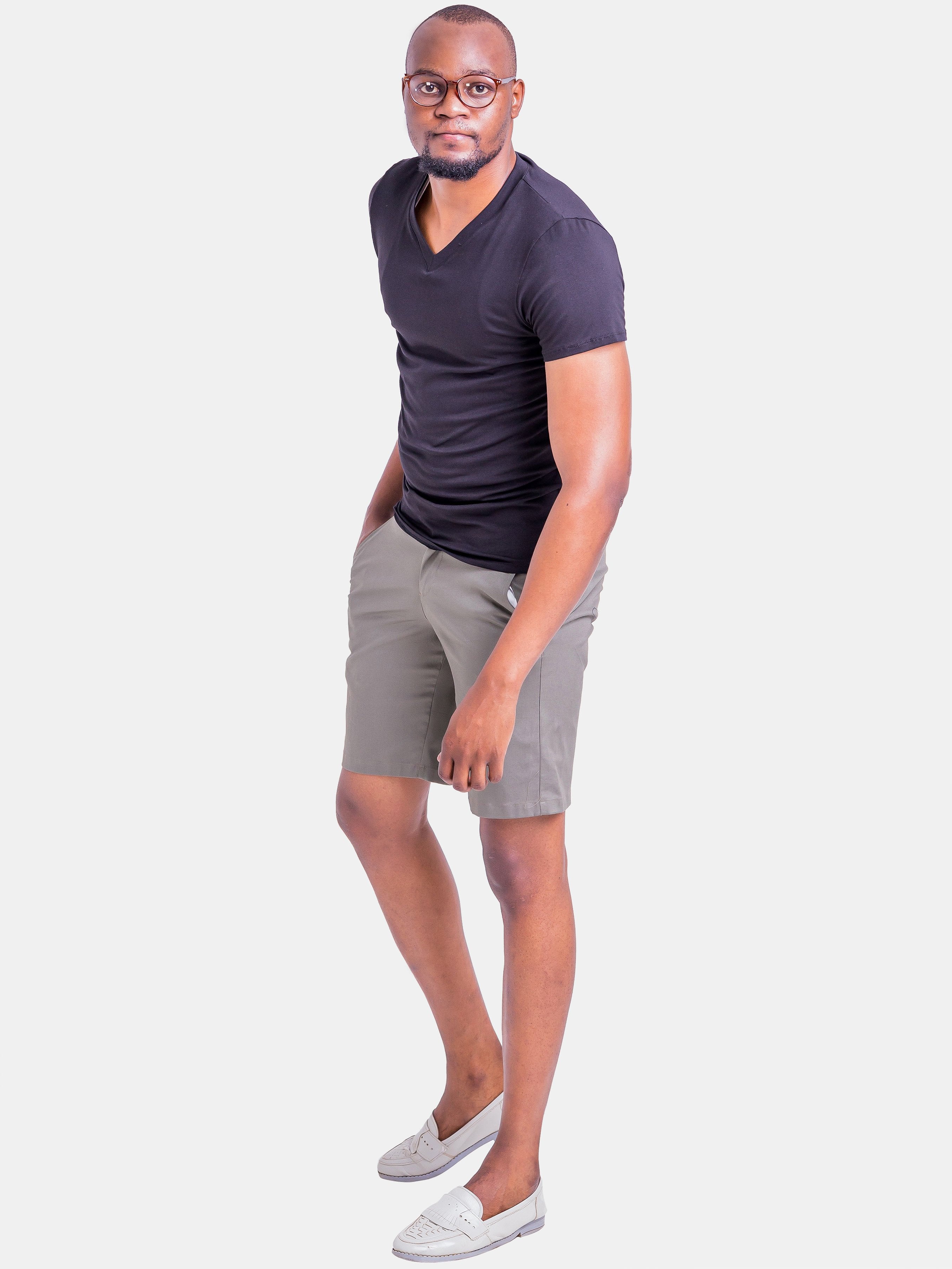 Zetu Men's Fitted Khaki Shorts - Shop Zetu