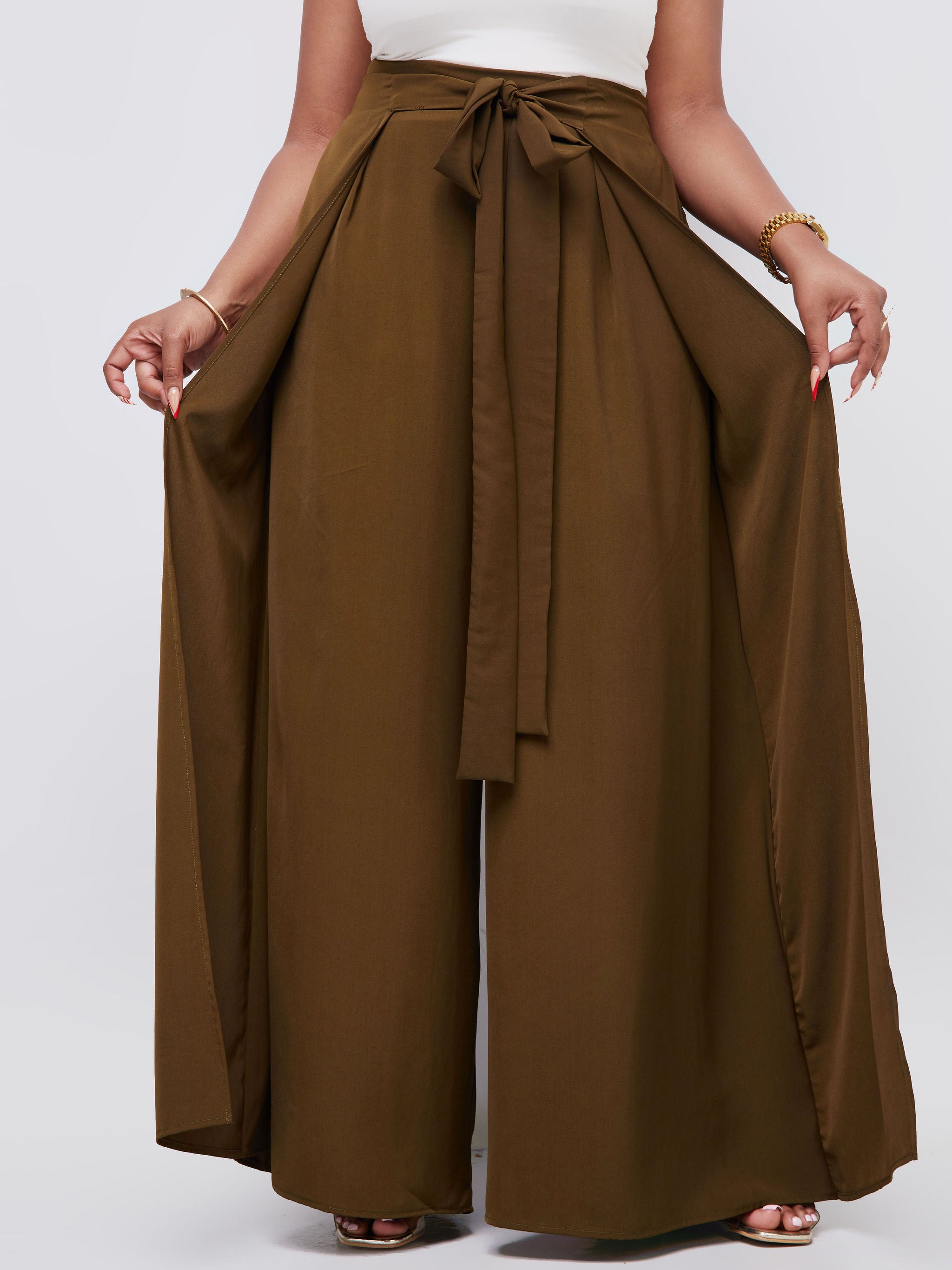 Vivo Dali Panel Wide Leg Pants - Hunters Green