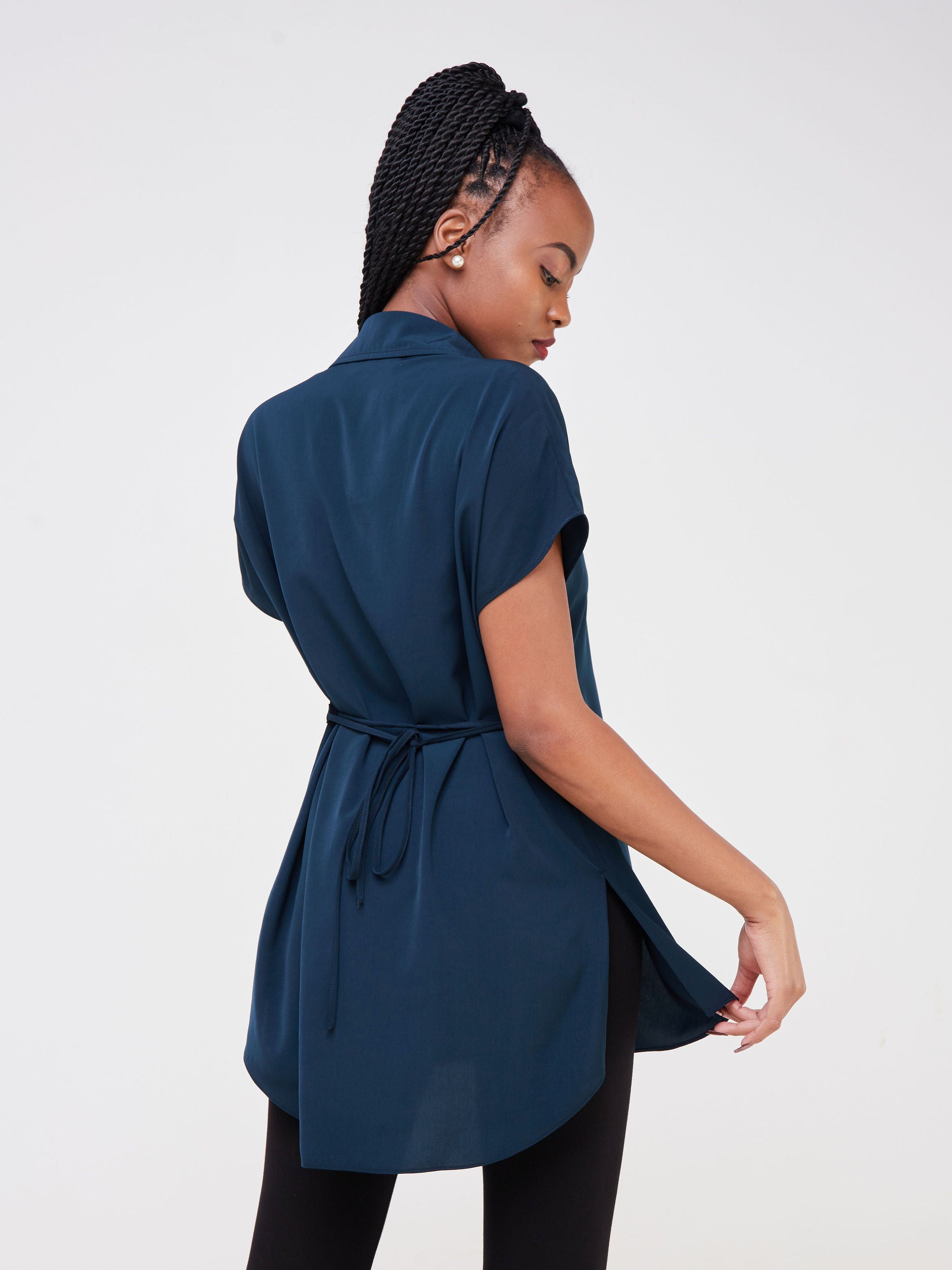Vivo Dali Drop Shoulder Tunic Shirt - Dark Teal