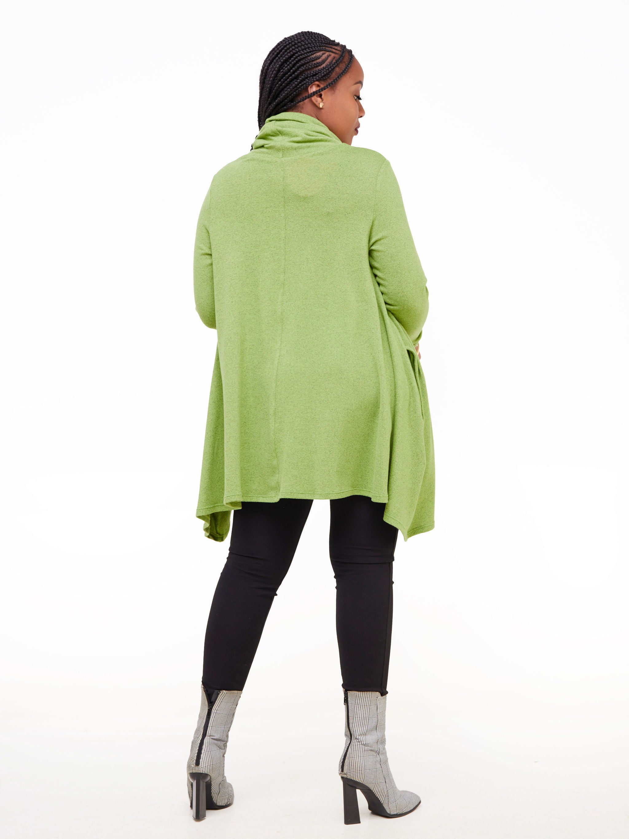 Vivo Basic Imelda Cowl Sweater -  Olive Green