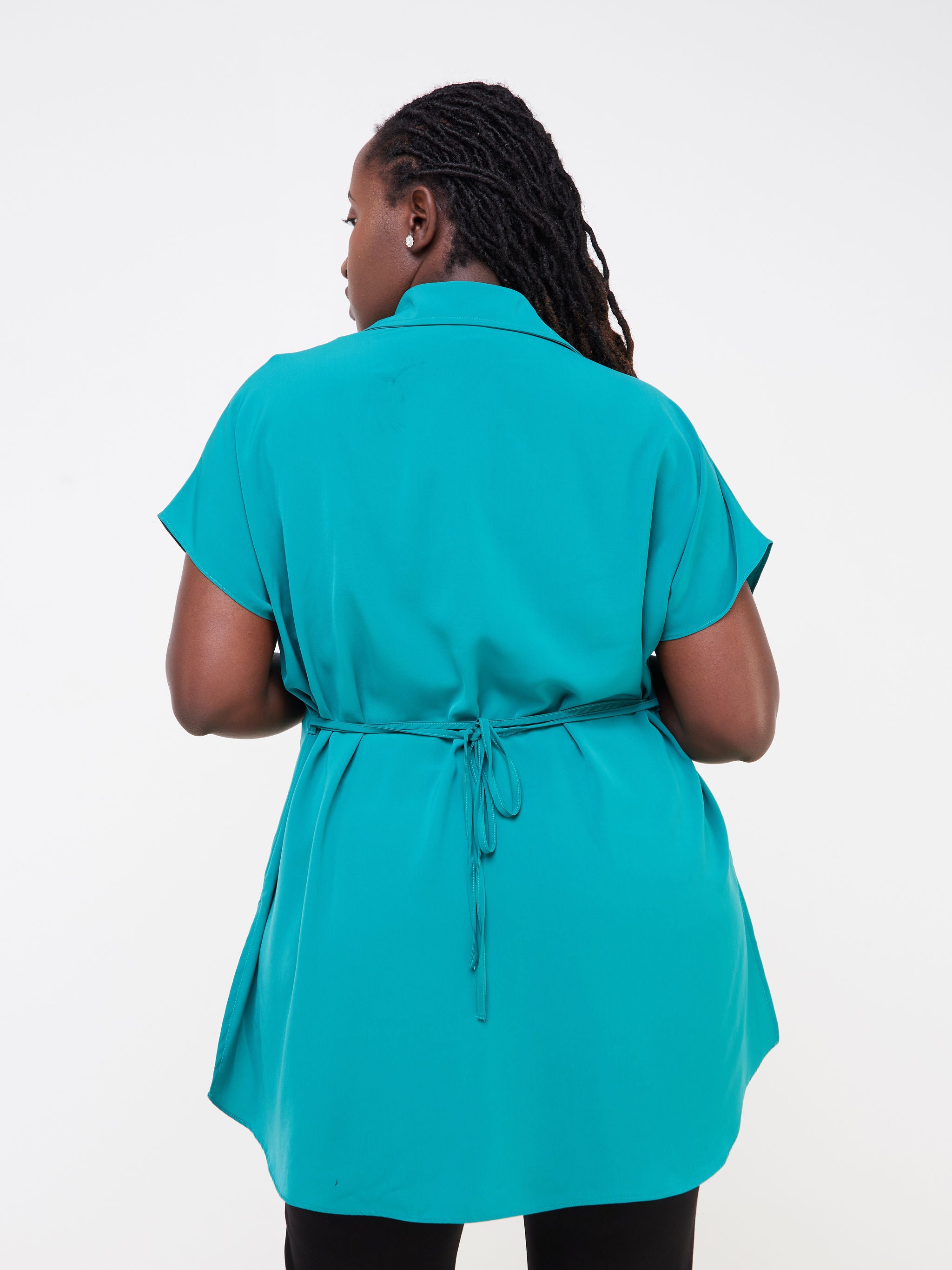 Vivo Dali Drop Shoulder Tunic Shirt - Teal