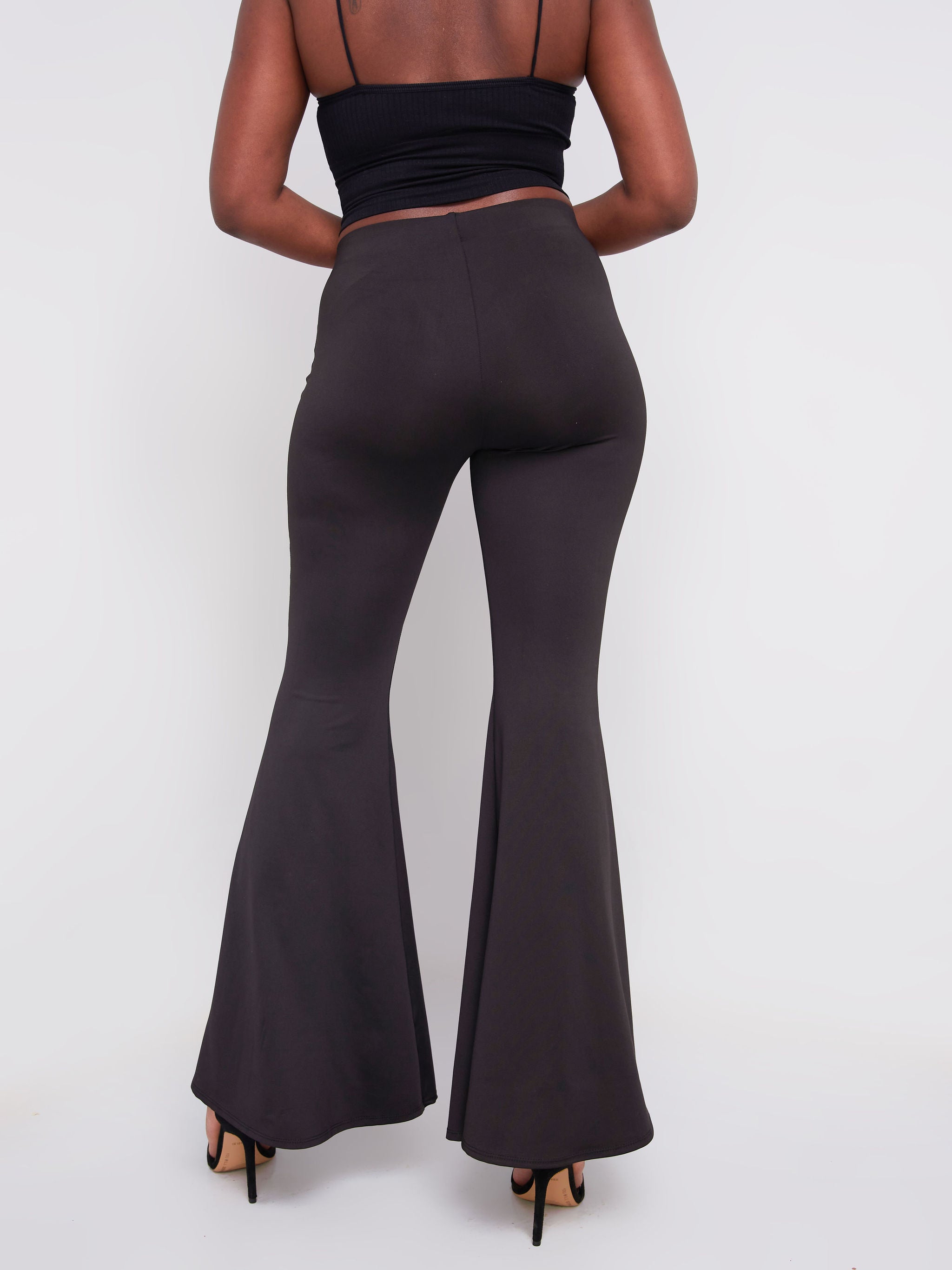 Zoya Party Flared Leggings - Black