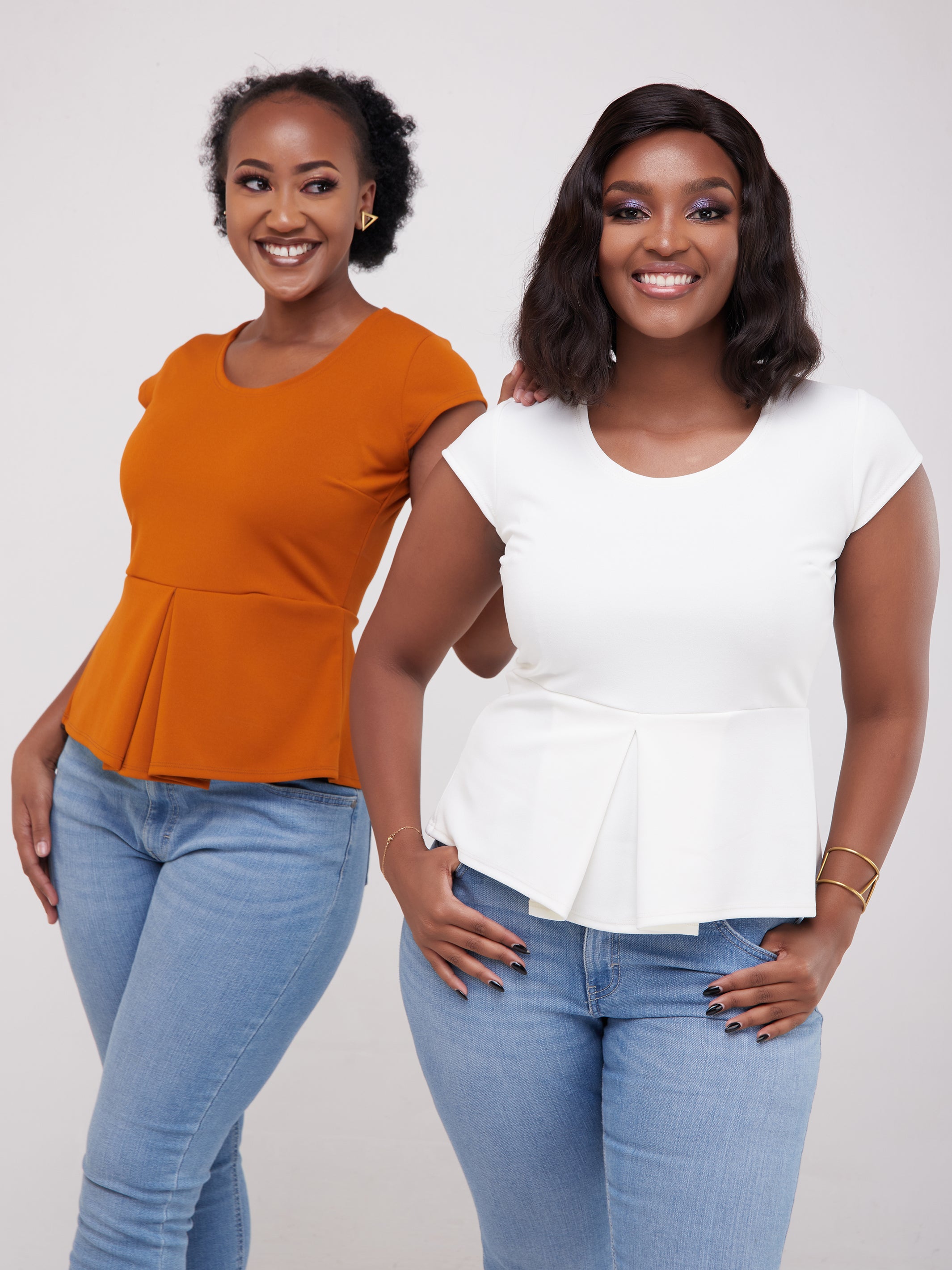 Vivo Cap Sleeve Amber Front Pleat Top - Mustard