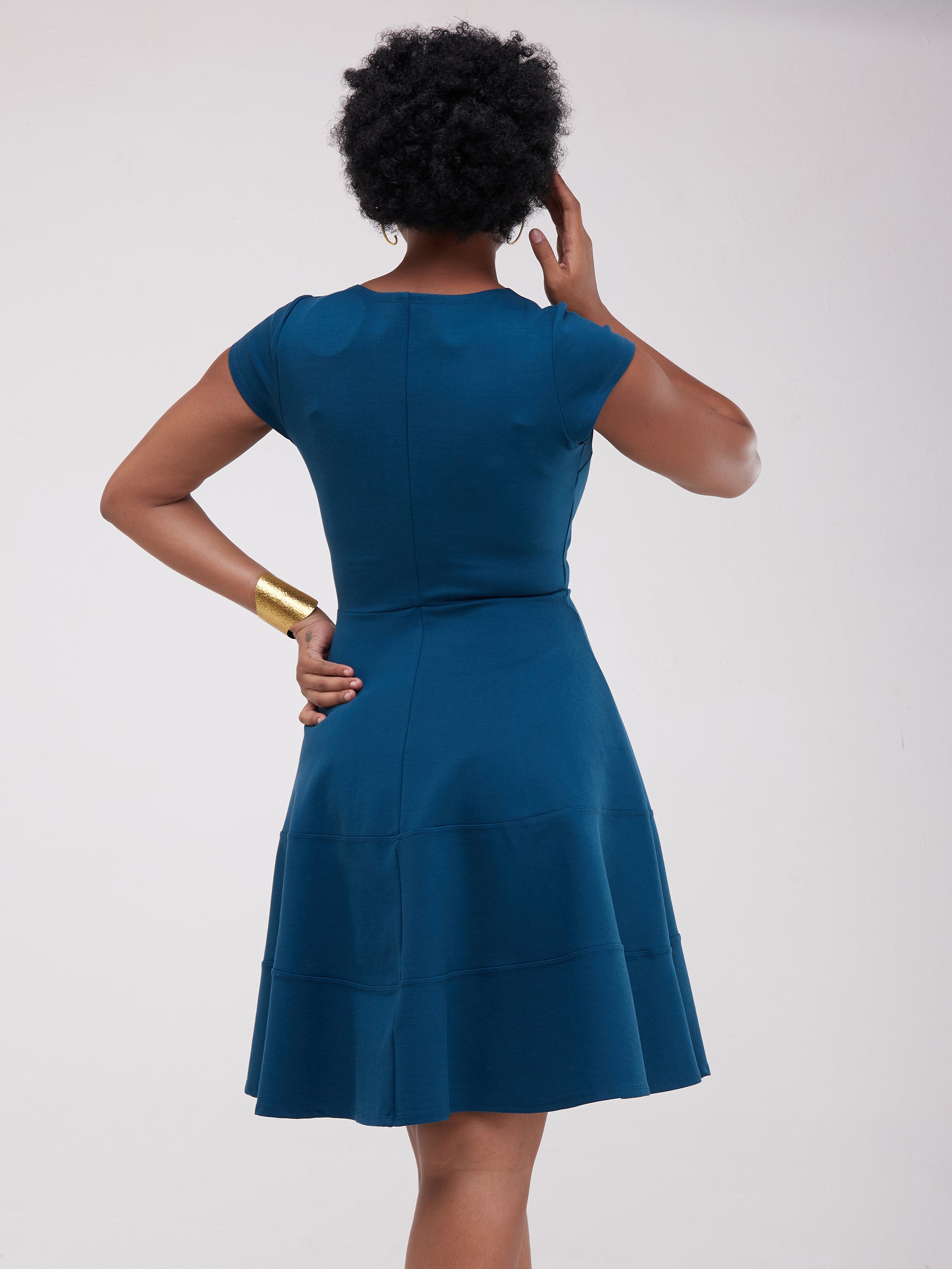 Vivo Waridi A-Line Dress - Teal