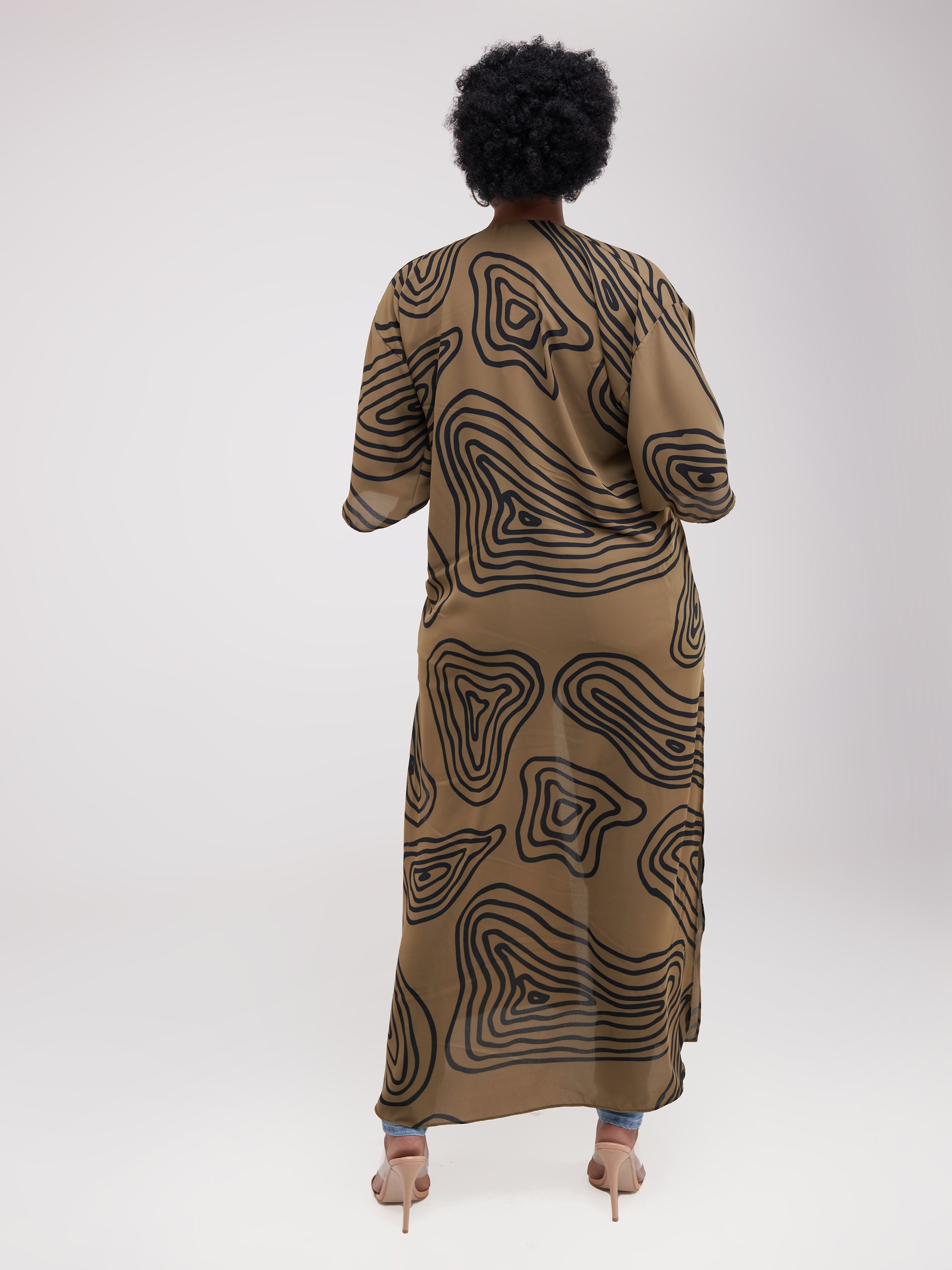 Vivo Basic Nandi A-Line Kimono - Hunters / Black Print