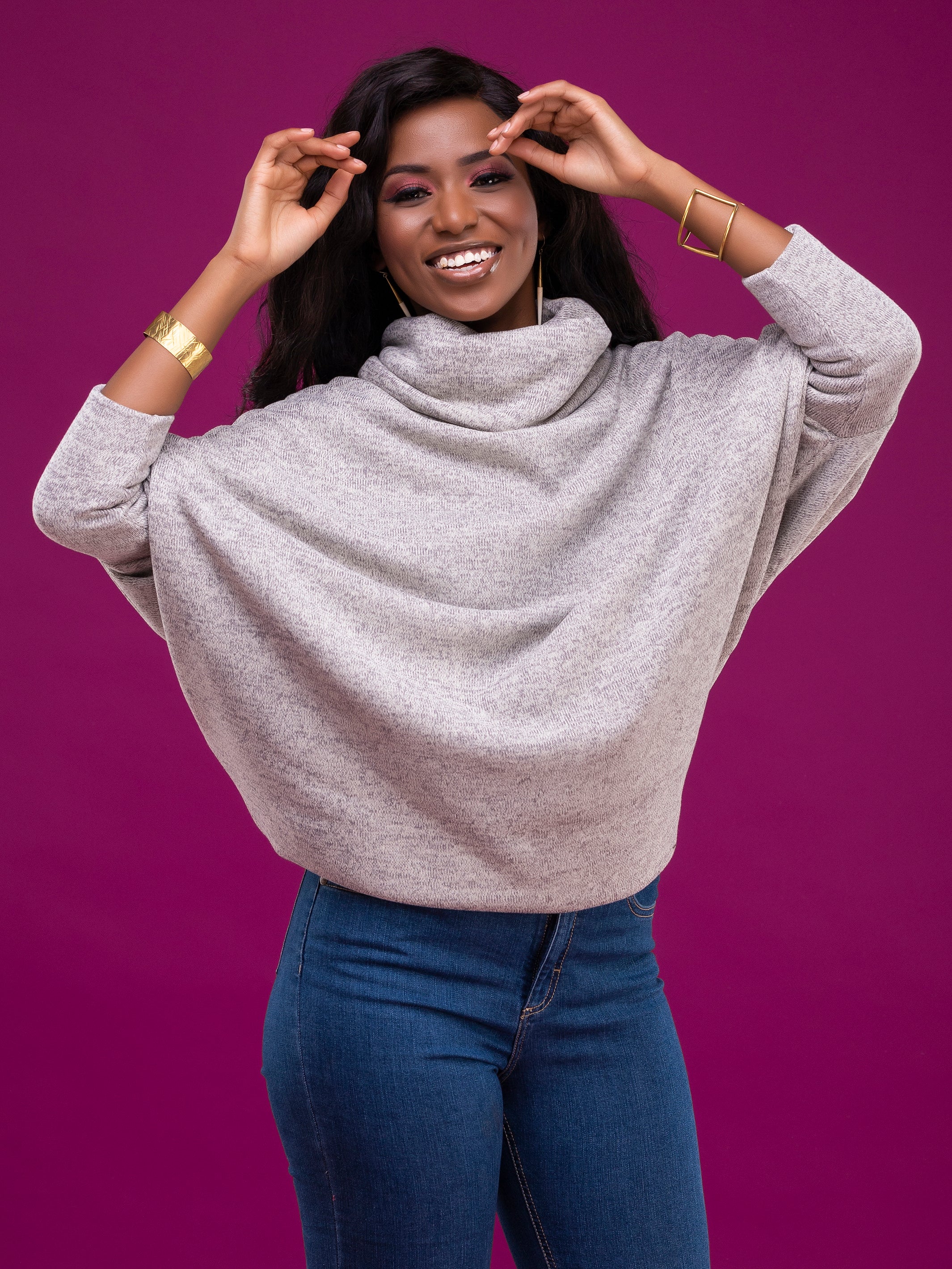 Vivo Basic Neo Dolman Sweater - Buttermilk